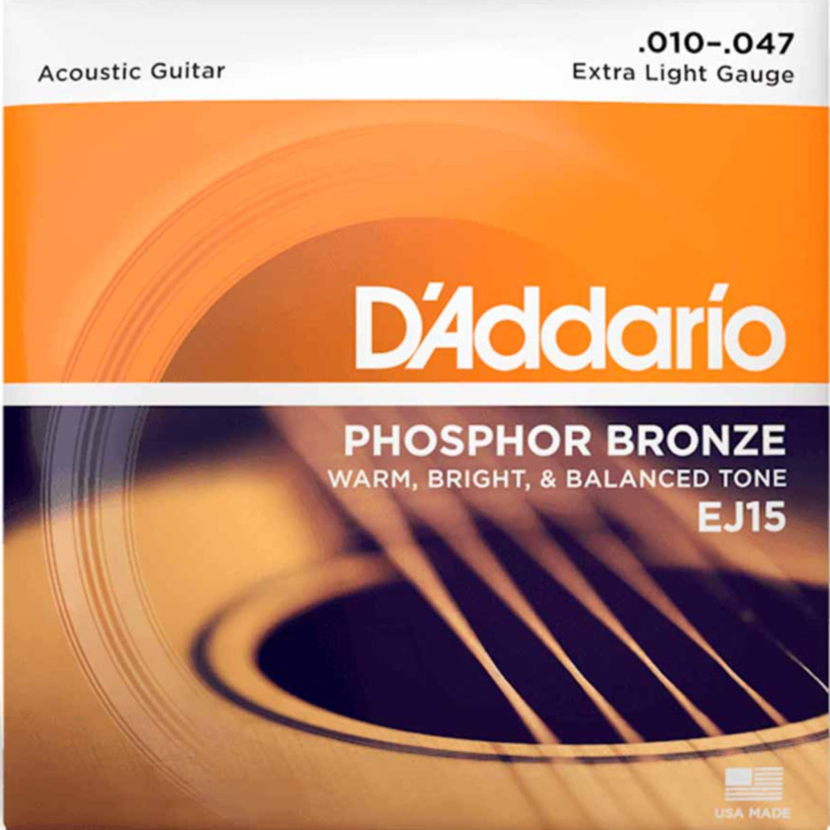 ENCORDADURA DADDARIO GUITARRA ACUSTICA PHOS-BRONZE 10 EJ-15