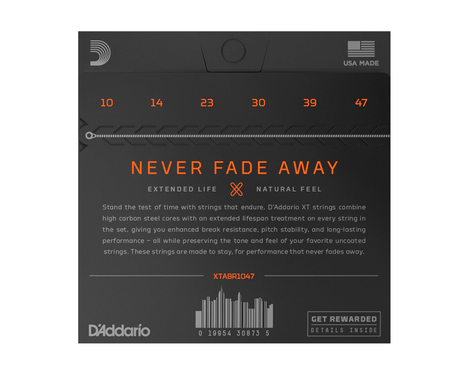 Cuerdas D'Addario XT 80/20 Bronze 10-47 Acústica Extra Light XTABR1047