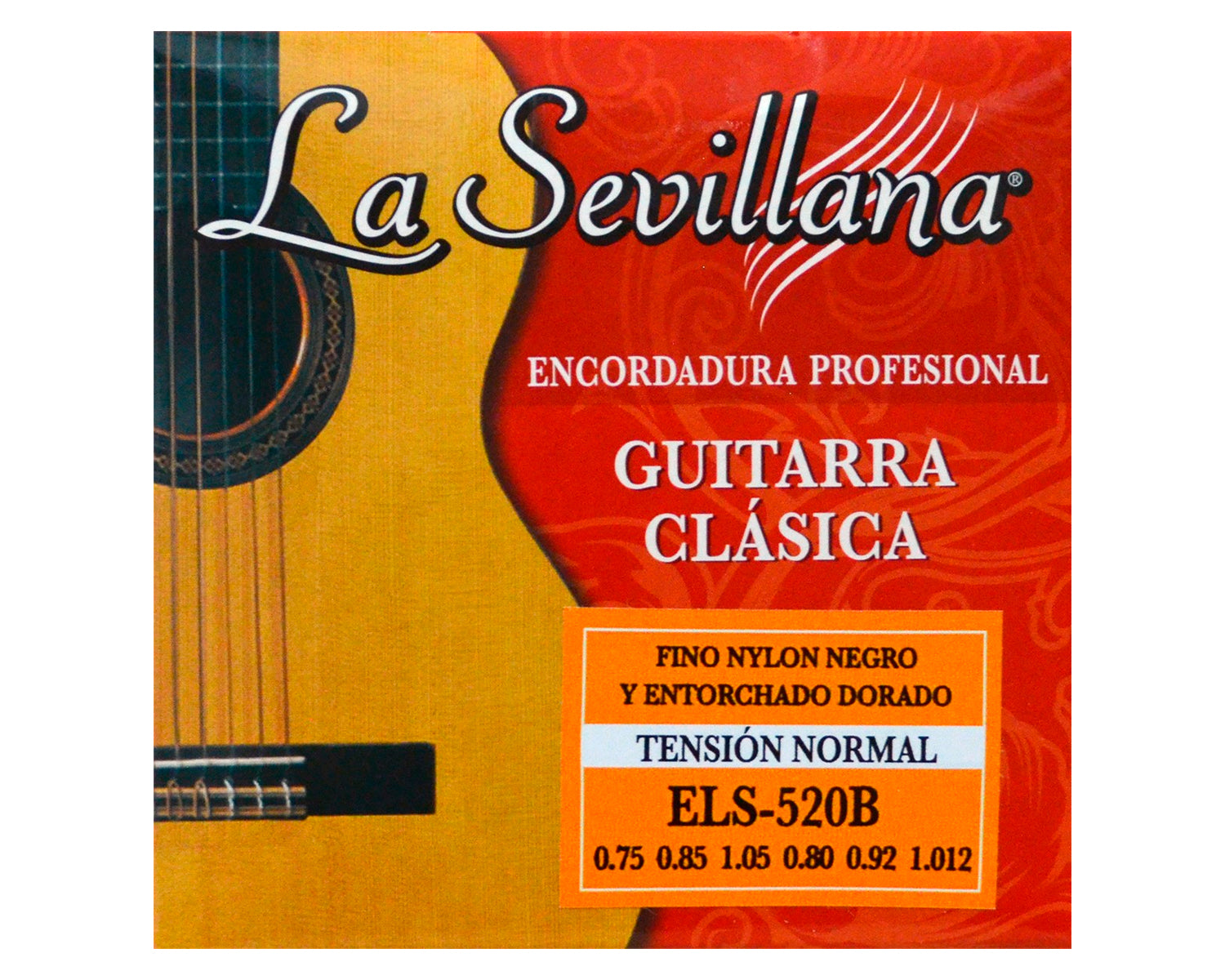 Encordura La Sevillana Nylon Negro Guitarra Clásica ELS-520B