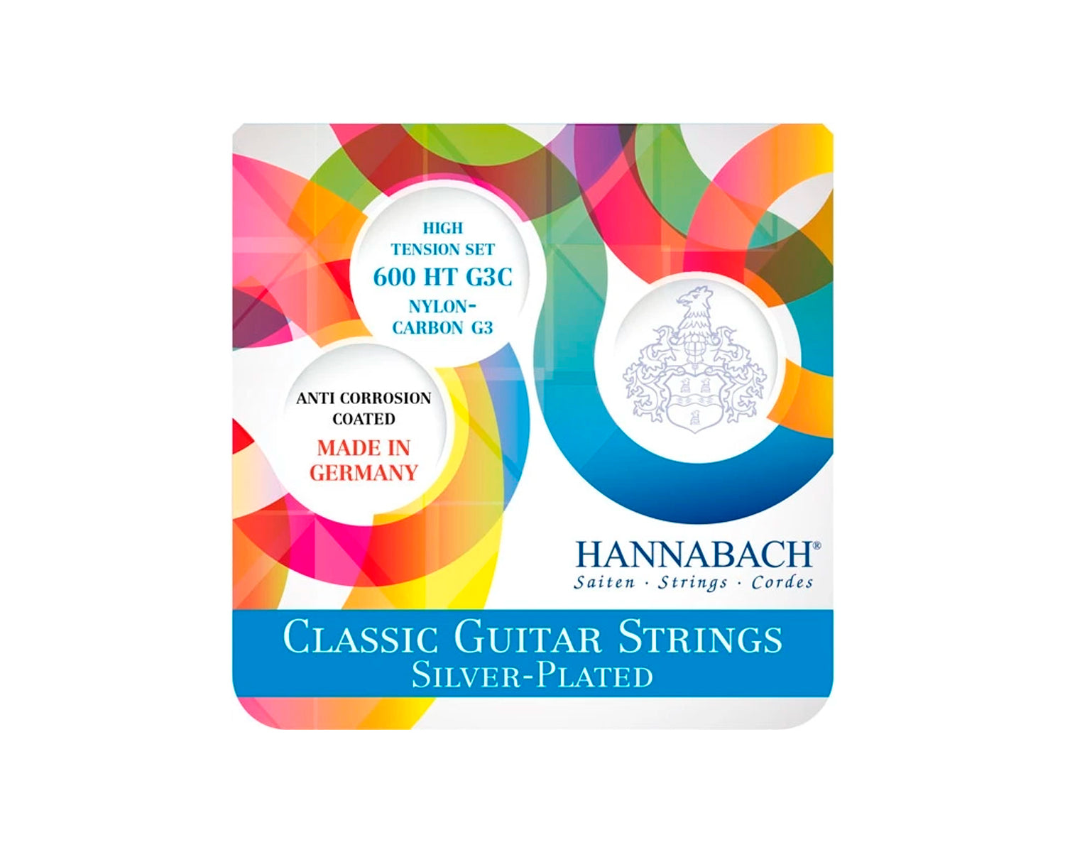 Encordadura Hannabach Para Guitarra Nylon Tensión Alta 600HT G3C