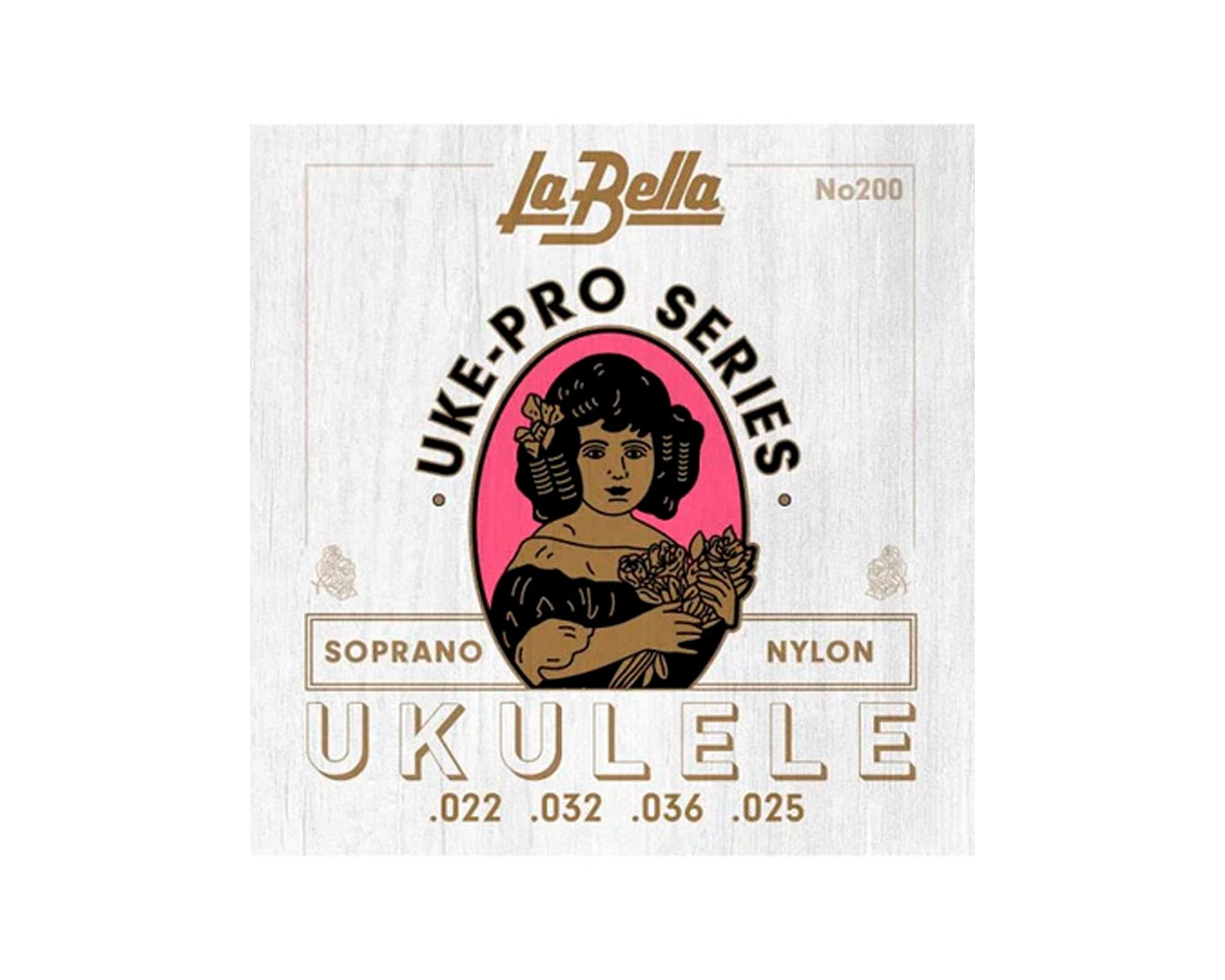 Encordadura La Bella 200 para Ukulele Soprano Nylon Transparente