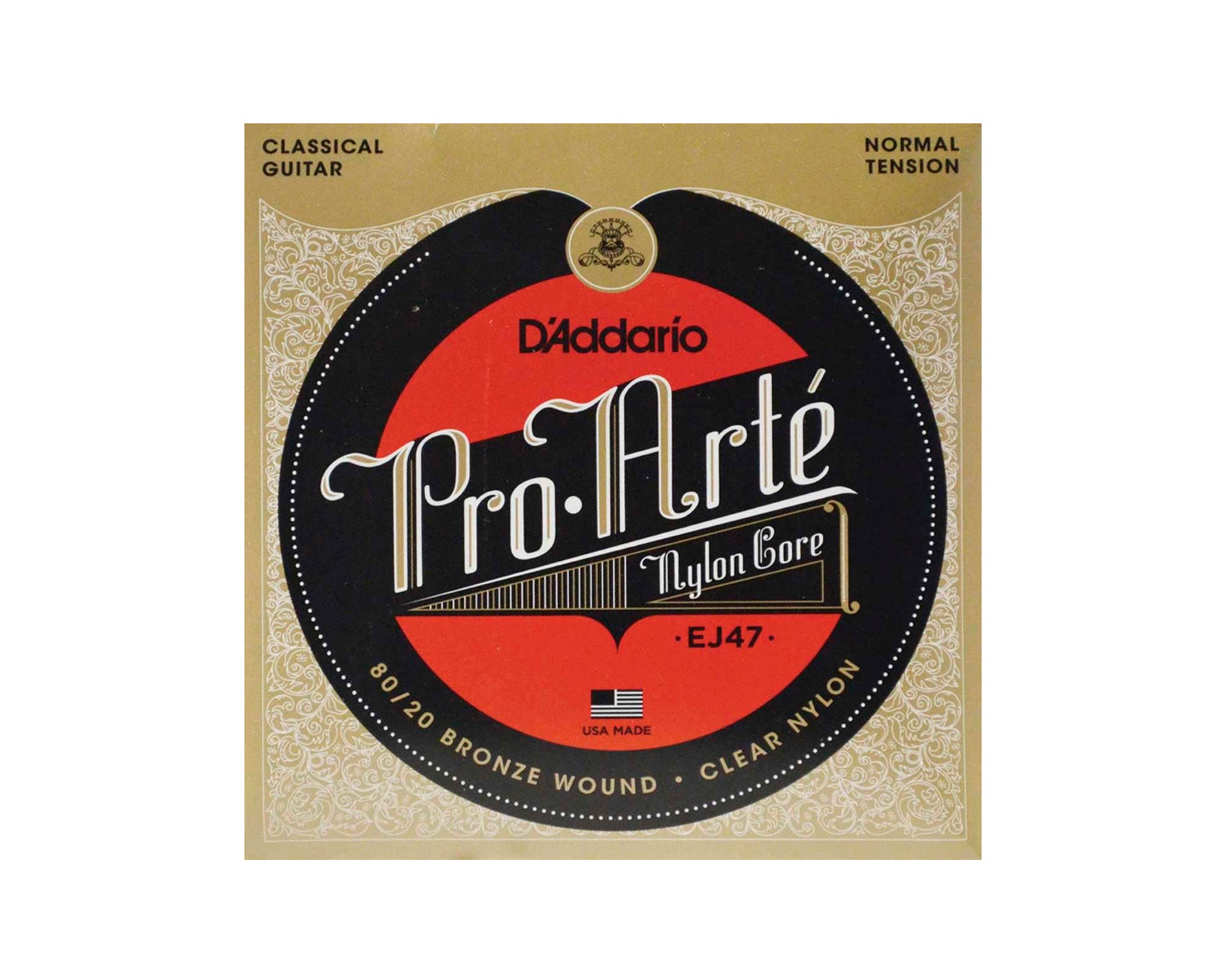 Encordadura para guitarra clásica D'Addario Pro-Arté Nylon 80/20 Bronze EJ47