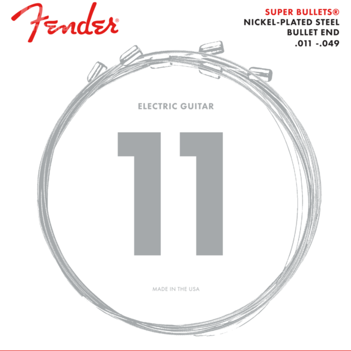 ENCORDADURA P/GUITARRA ELECTRICA FENDER BULLET END 11-49