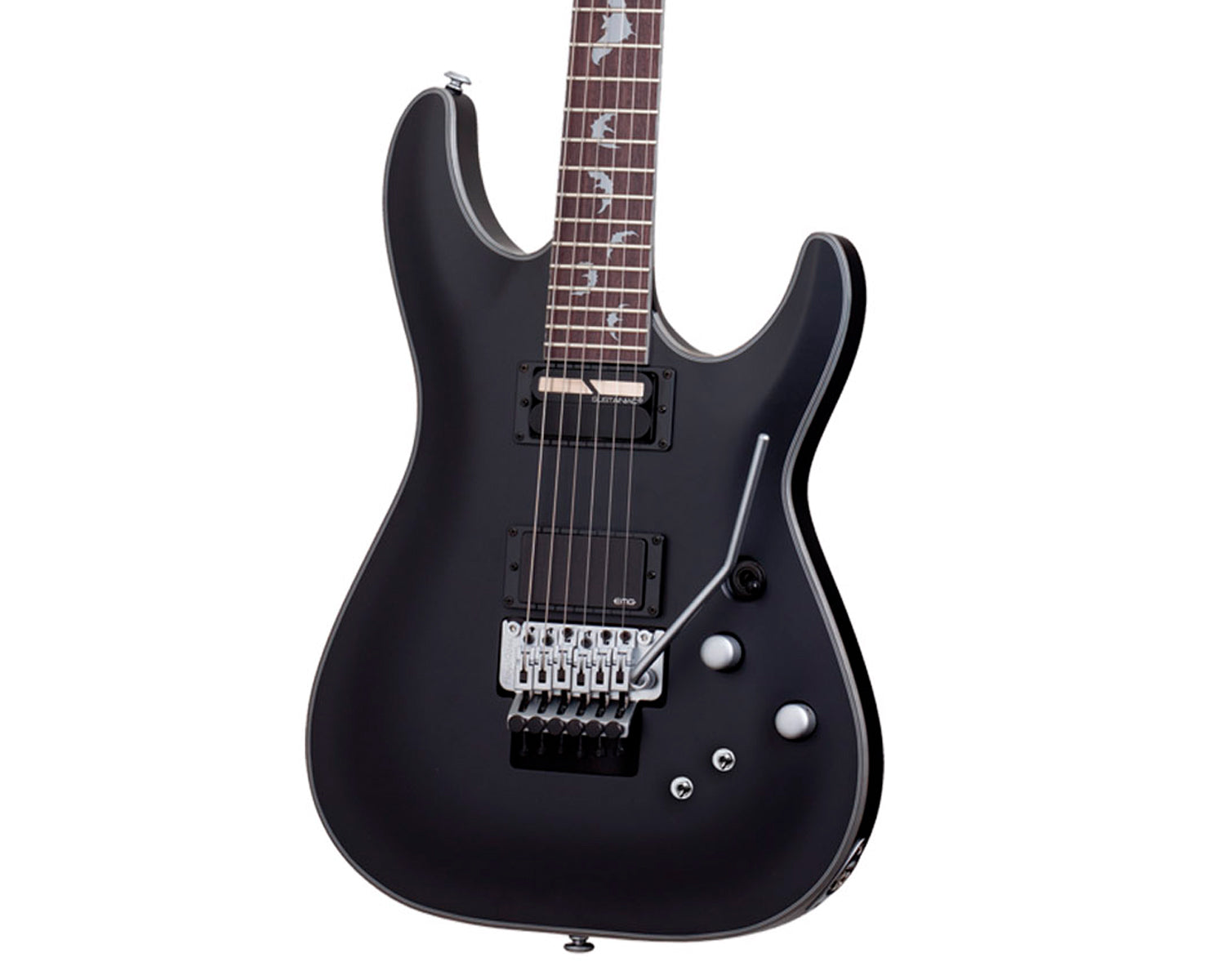 Guitarra Eléctrica Schecter Damien Platinum 6 FR Floyd Rose Pastillas EMG Satin Black