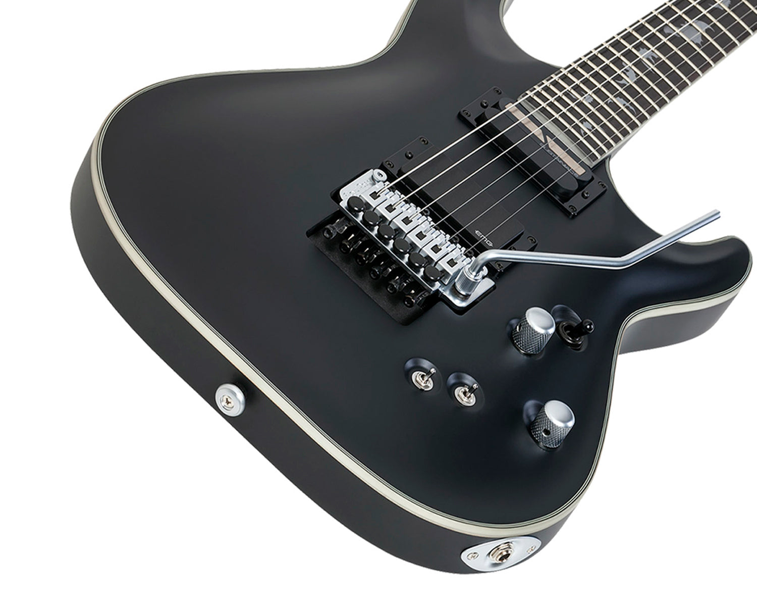 Guitarra Eléctrica Schecter Damien Platinum 6 FR Floyd Rose Pastillas EMG Satin Black