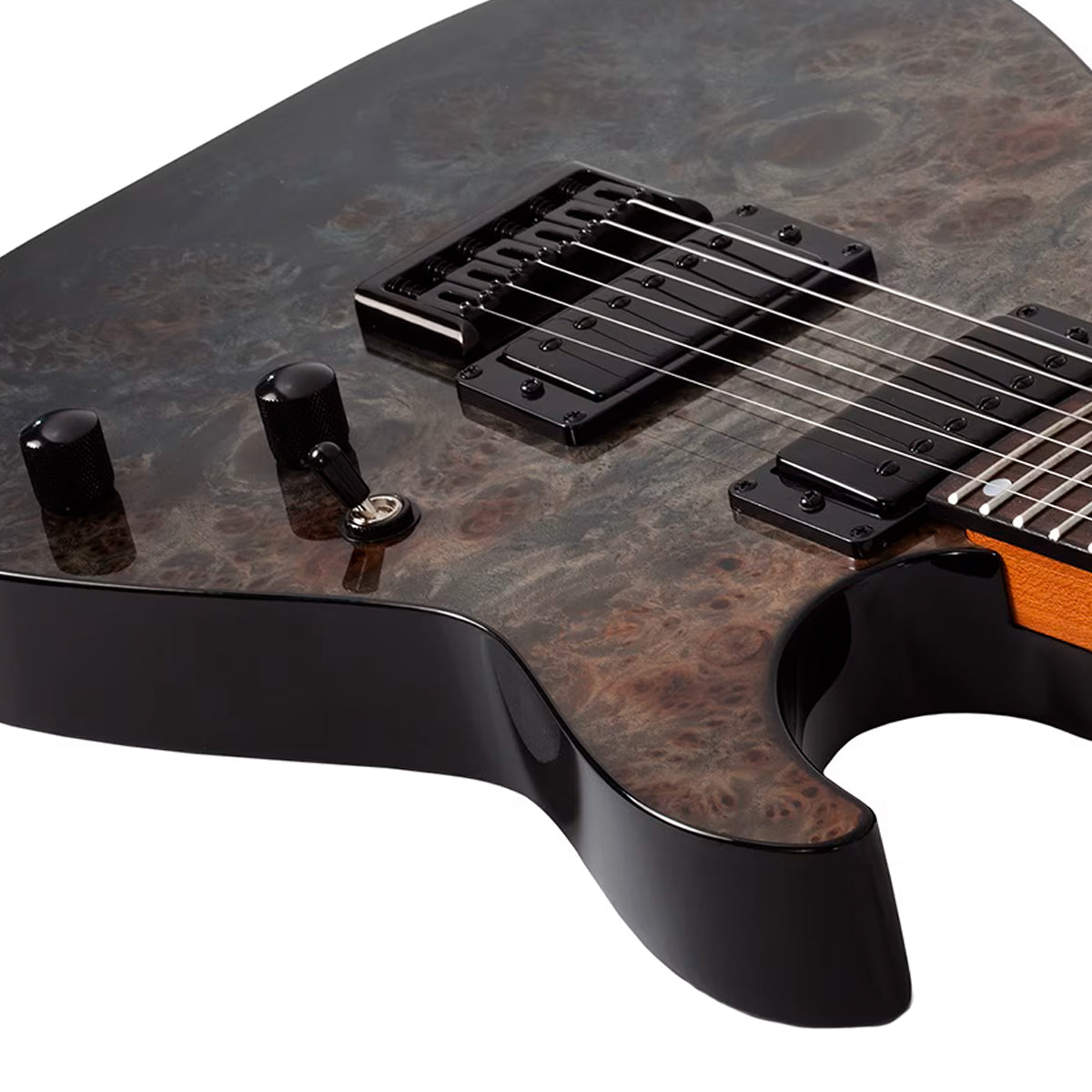 GUITARRA ELECTRICA SCHECTER C-1 STD BLACK FADE BURST BURL