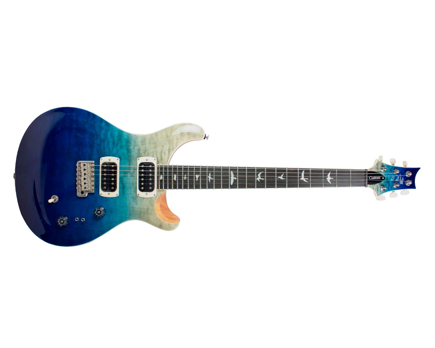 Guitarra Electrica PRS SE Custom 24-08 Quilt Package Blue Fade con gig bag