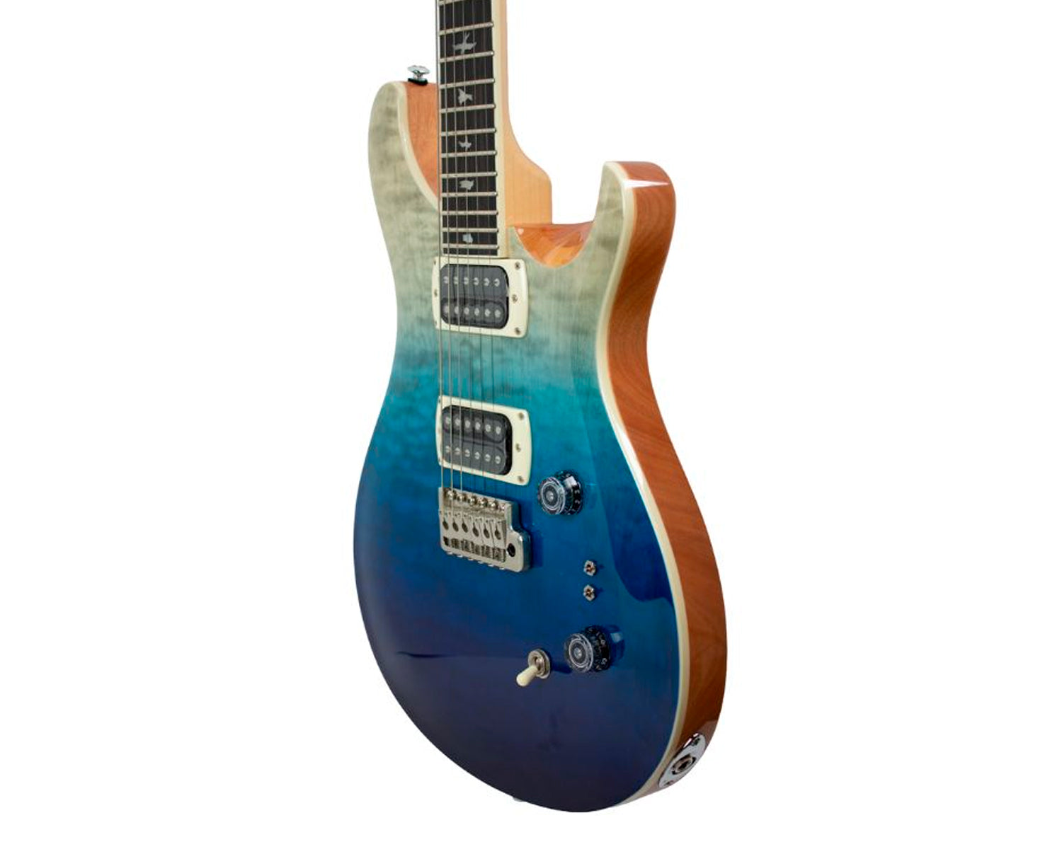 Guitarra Electrica PRS SE Custom 24-08 Quilt Package Blue Fade con gig bag