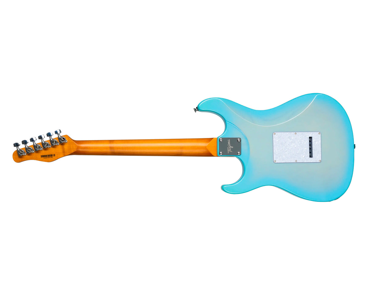 Guitarra Eléctrica Tagima Stella Oasis con acabado Transparent Celestial Blue Burst