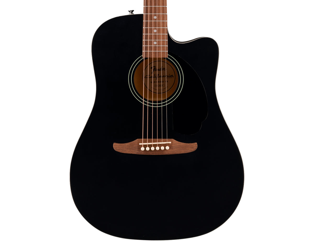 Guitarra electroacústica Fender California Debut Redondo CE, Walnut, Black