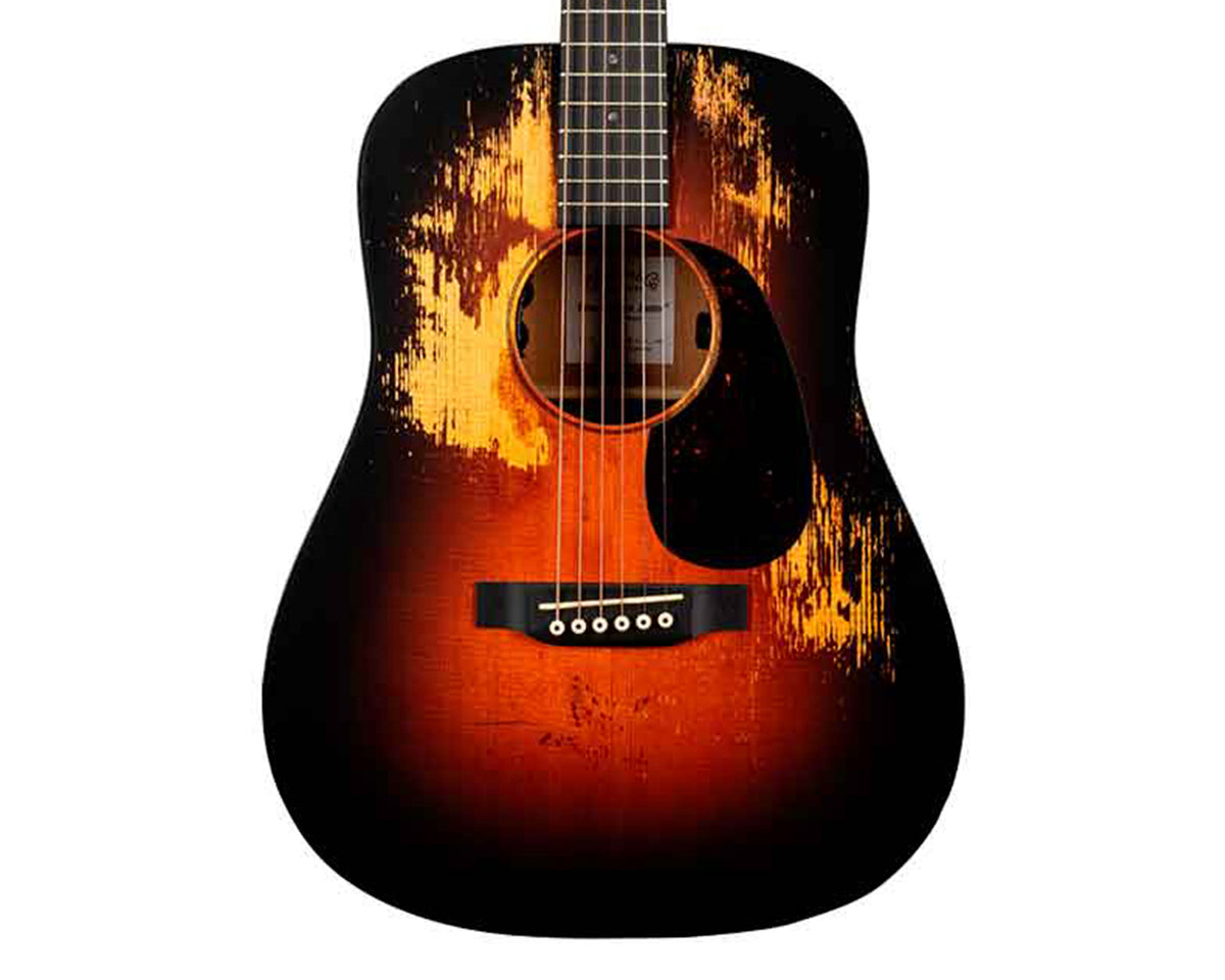 Guitarra electroacústica Martin D Jr-E StreetLegend Burst Custom Ink