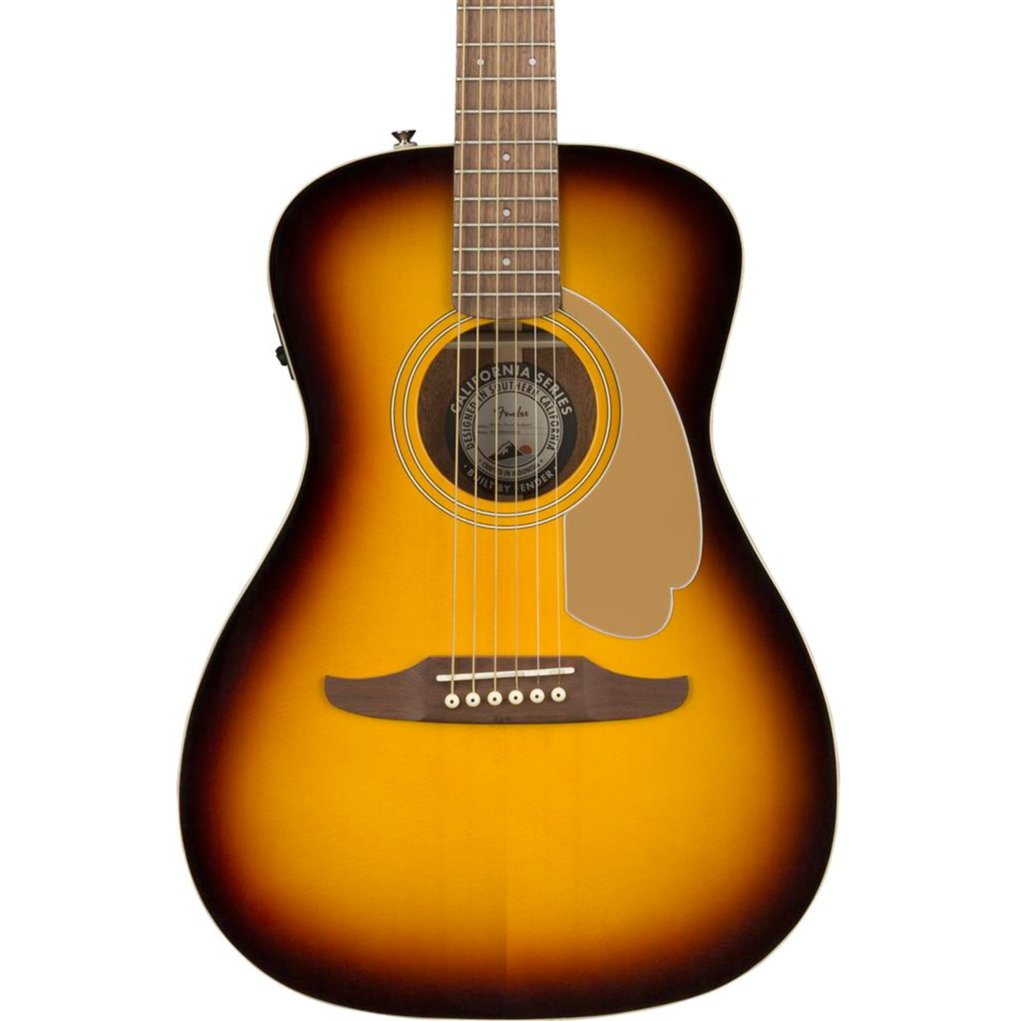Guitarra Electroacústica Fender Malibu Player Sunburst con Diapasón de Nogal