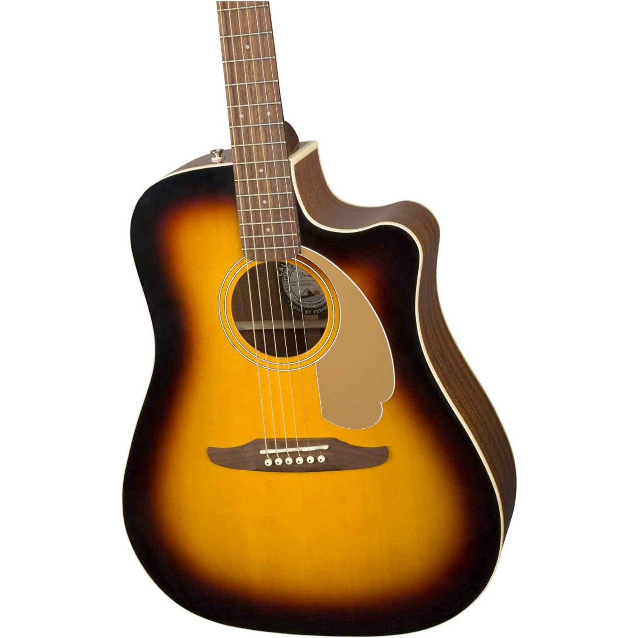 Guitarra Electroacústica Fender Redondo Player Sunburst con Diapasón de Nogal