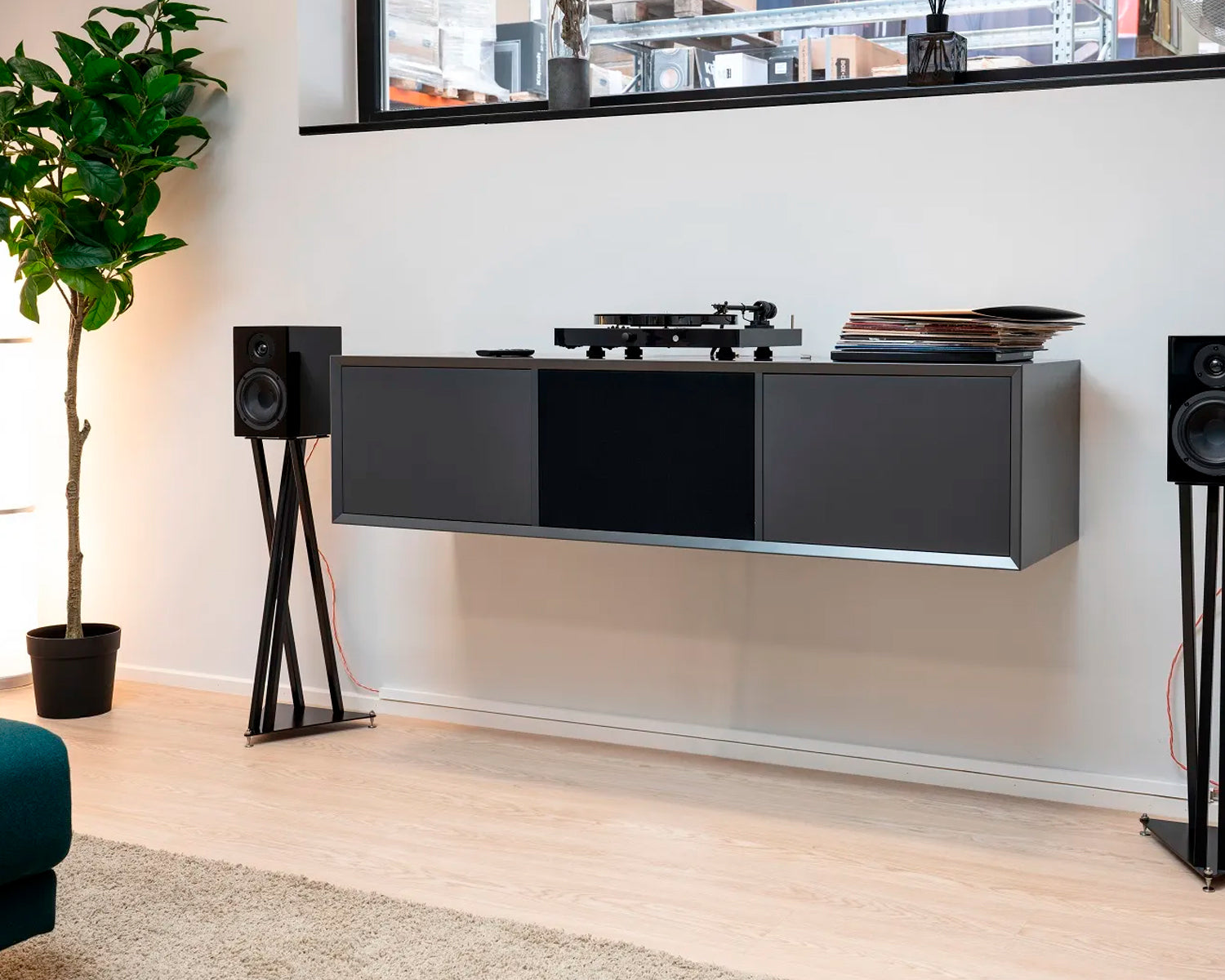 Sistema Hi-Fi Pro-Ject Juke Box E1 Set Tornamesa con Altavoces Negro
