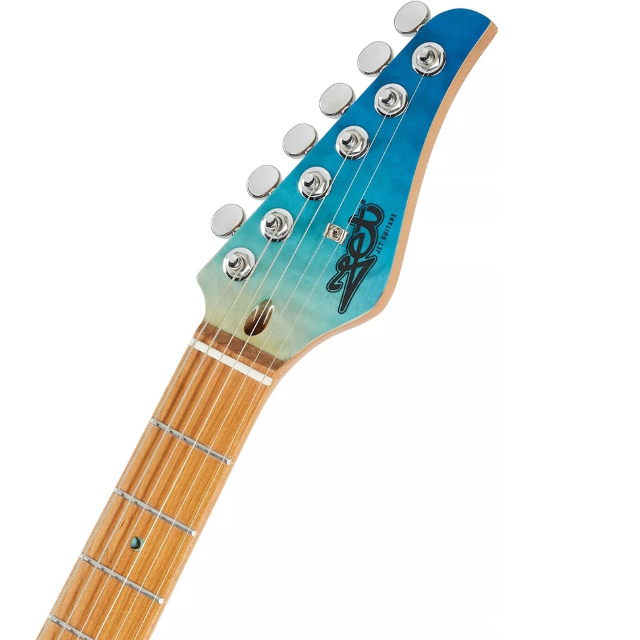 JET GUITARS JS-1000 STRATOCASTER TRANSPARENT BLUE