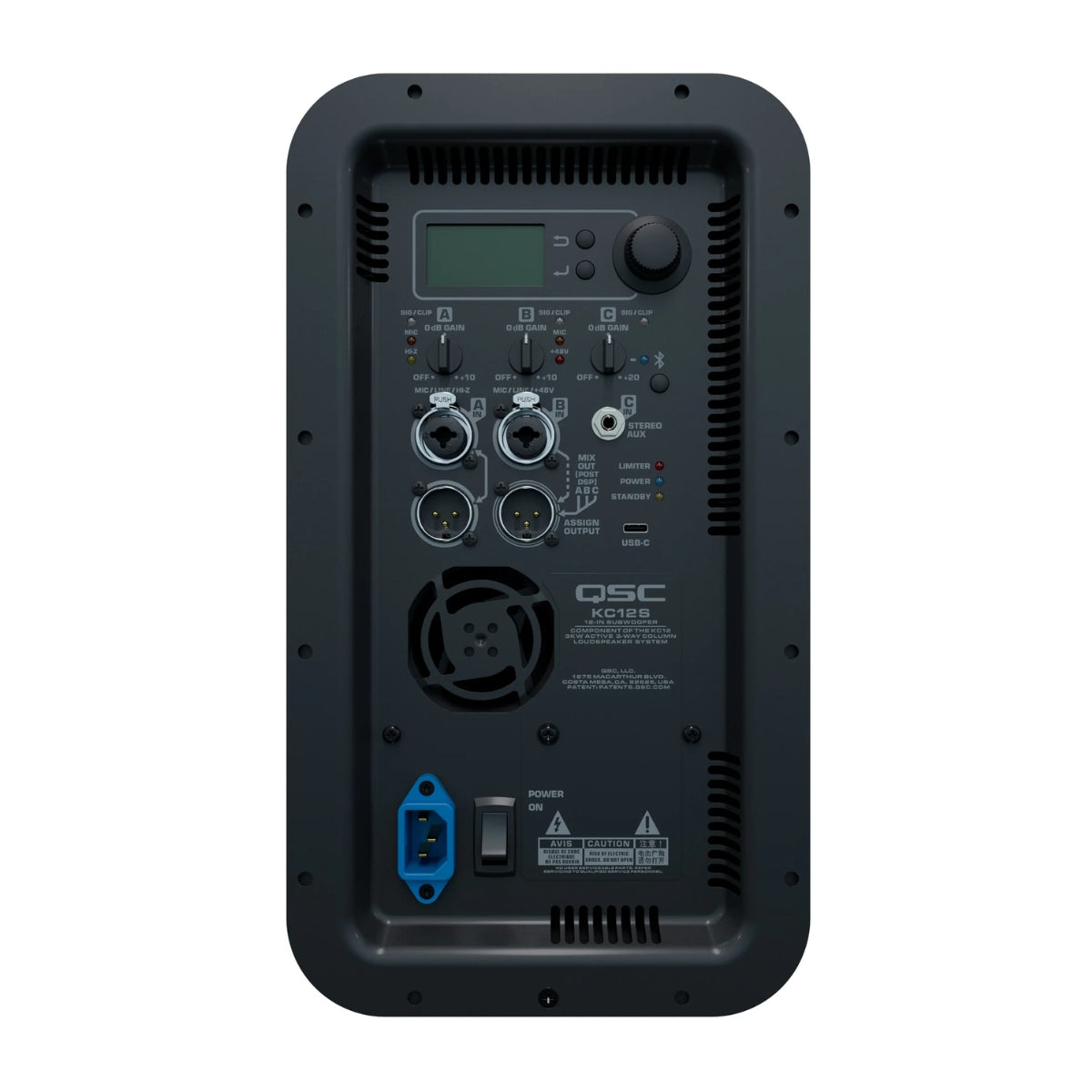 ALTAVOZ ACTIVO QSC COLUMN 3 VIAS KC12 BLACK