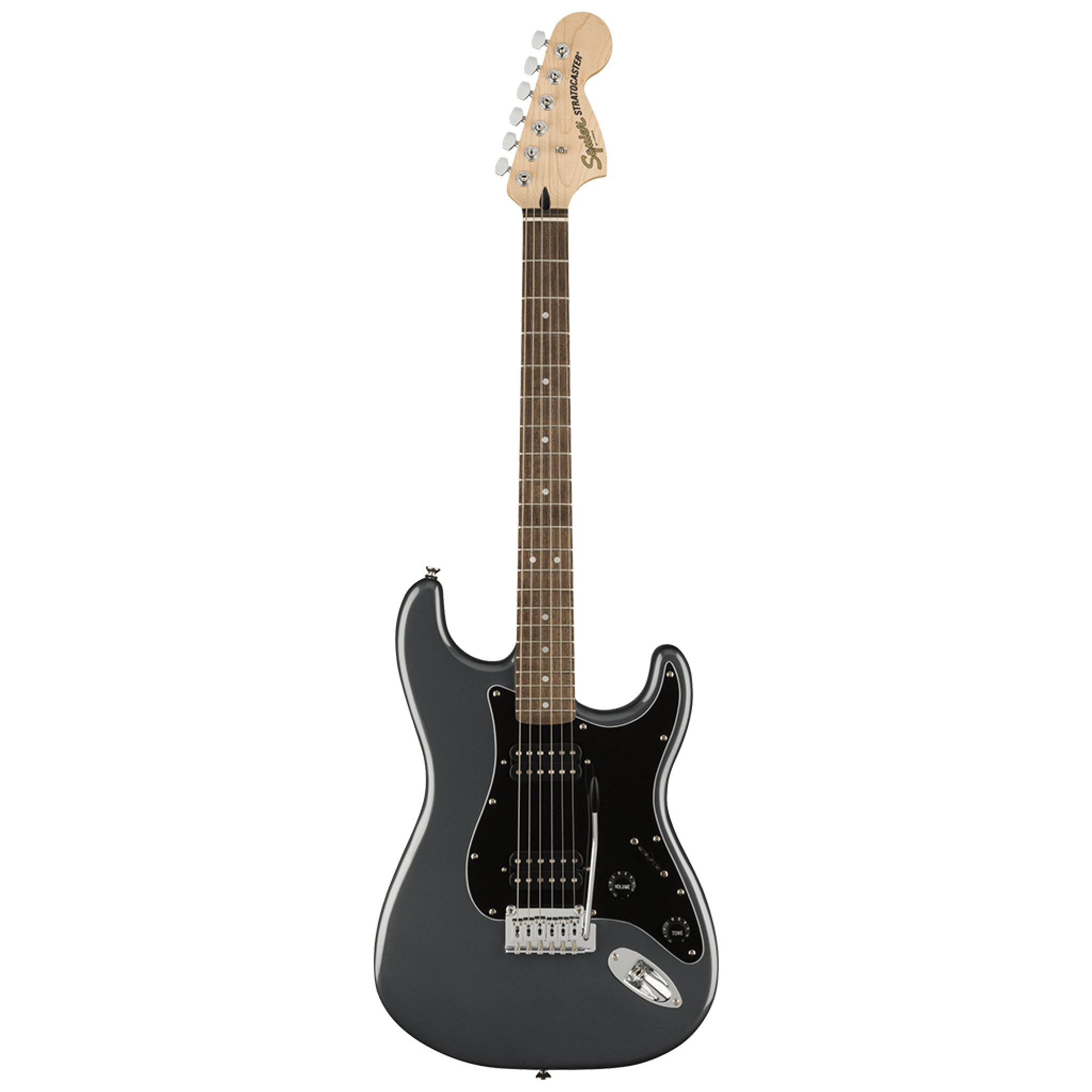 SQUIER AFFINITY STRATOCASTER HH CHARCOAL FROST METALIC CON PICKGUARD NEGRO