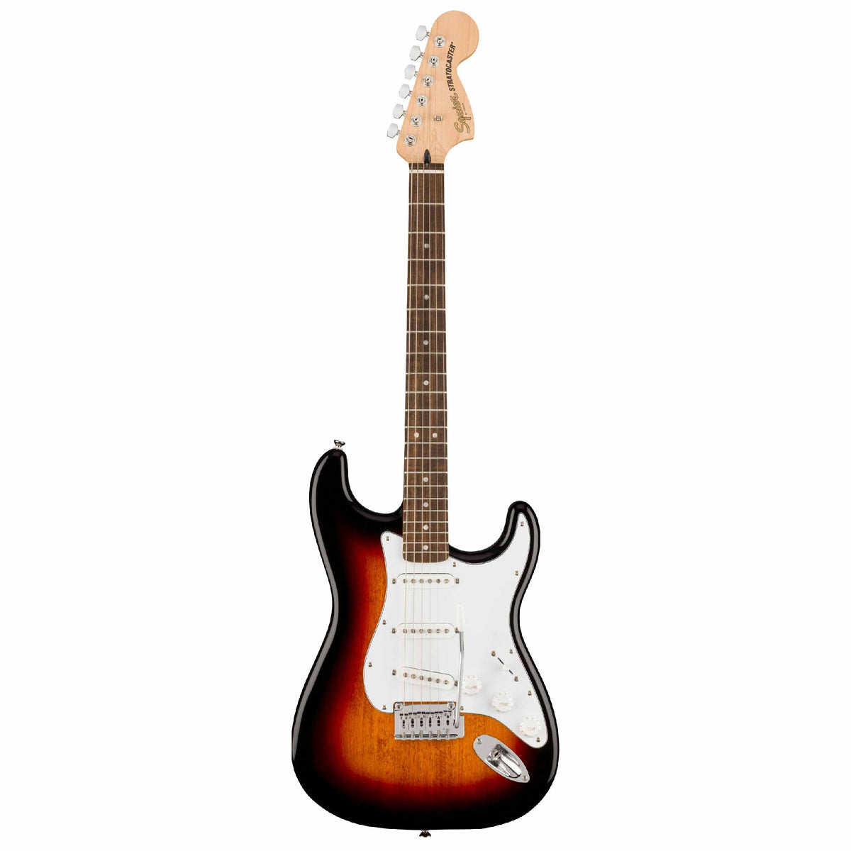 SQUIER AFFINITY STRATOCASTER SUNBURST CON PICKGUARD BLANCO