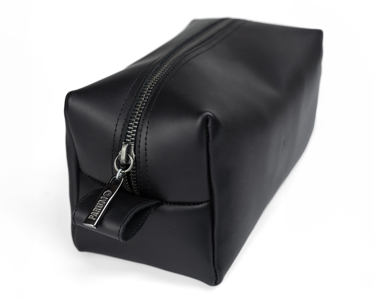 Neceser Piel Paruno Negro lado