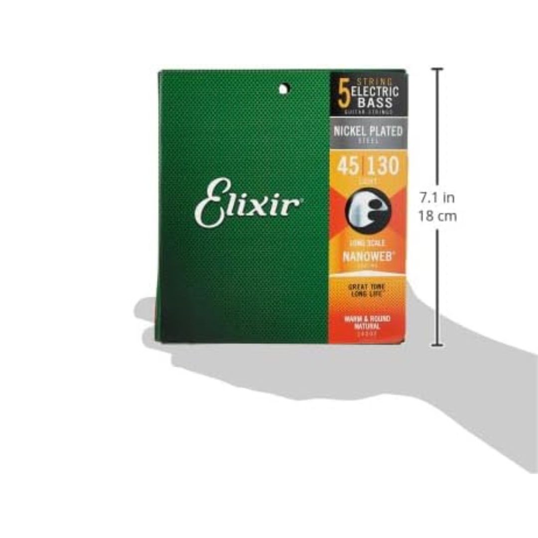 ENCORDADURA ELIXIR BAJO ELECTRICO NANOWEB 45-130 5CDAS