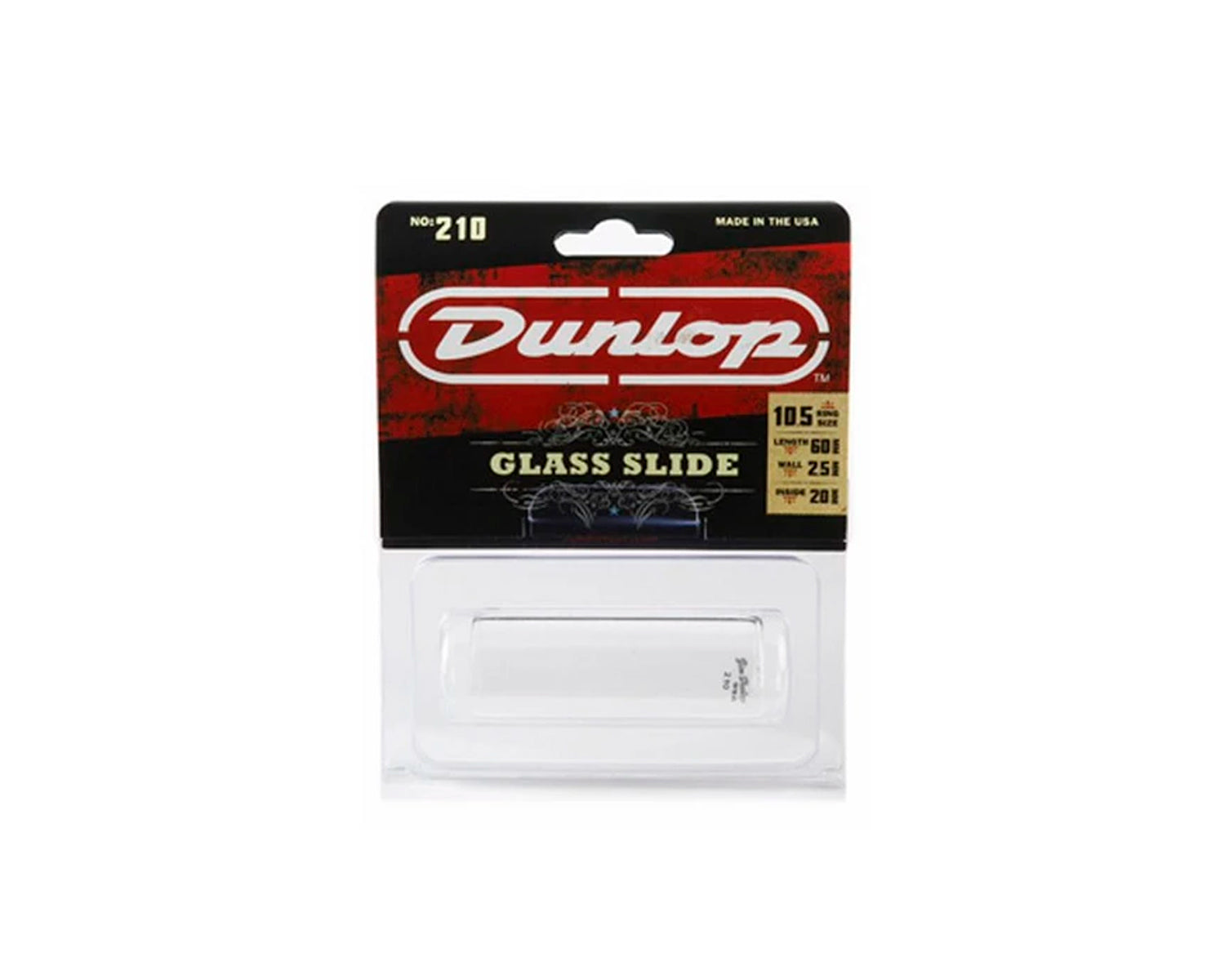 Slide Jim Dunlop 210SI para Guitarra Vidrio Mediano 0.60