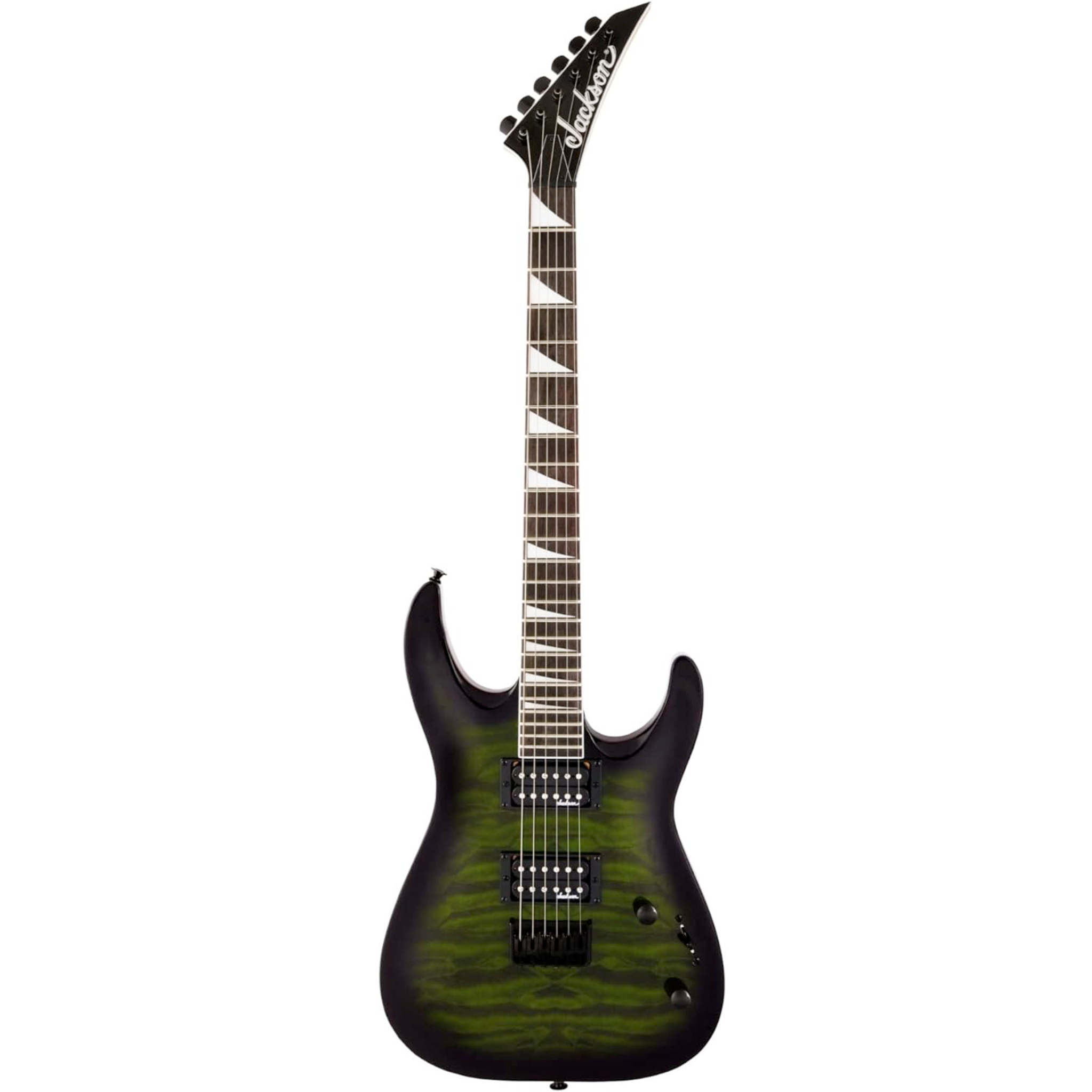 JACKSON JS32Q DKA TREMOLO TRANSPARENT GREEN BURST