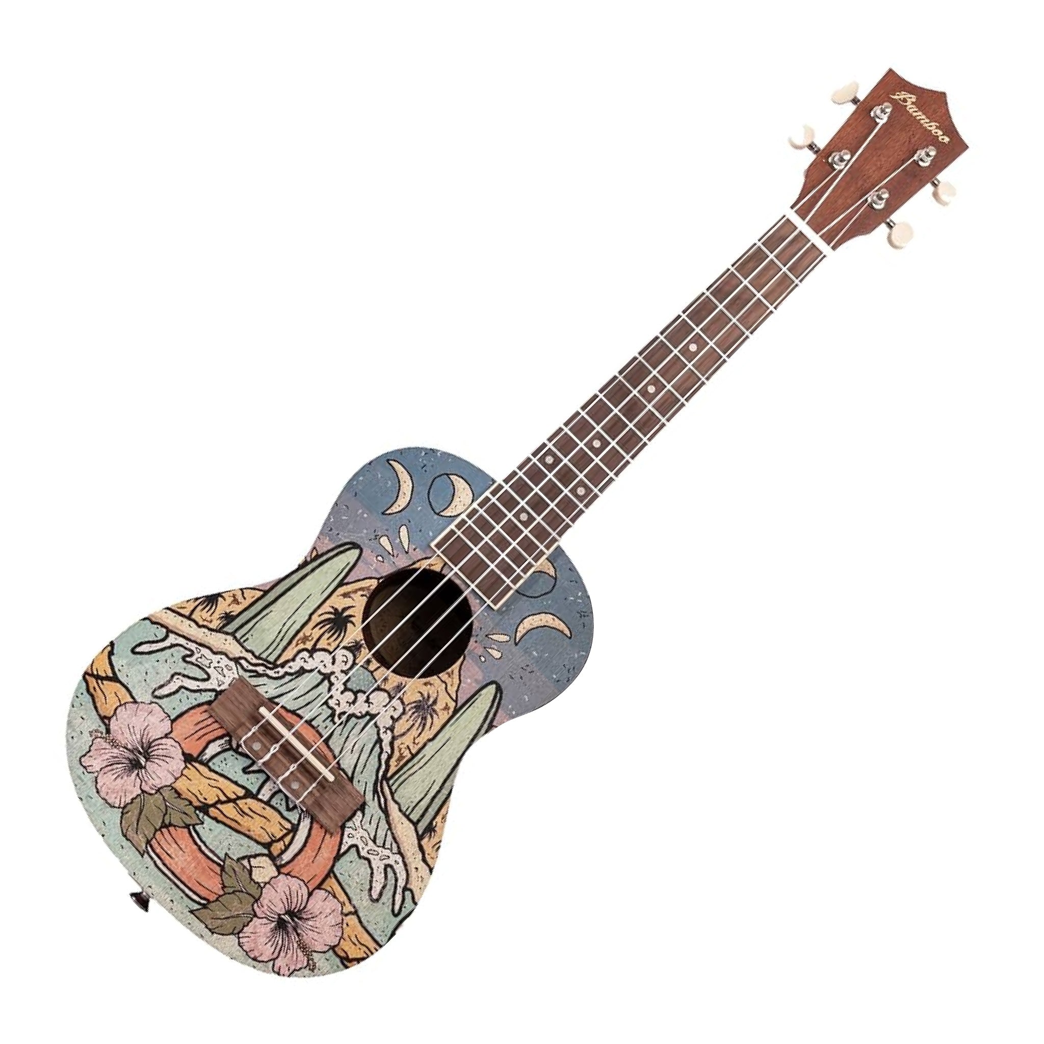 UKULELE BAMBOO CONCIERTO SAPELE COOL BEACH C/FUNDA