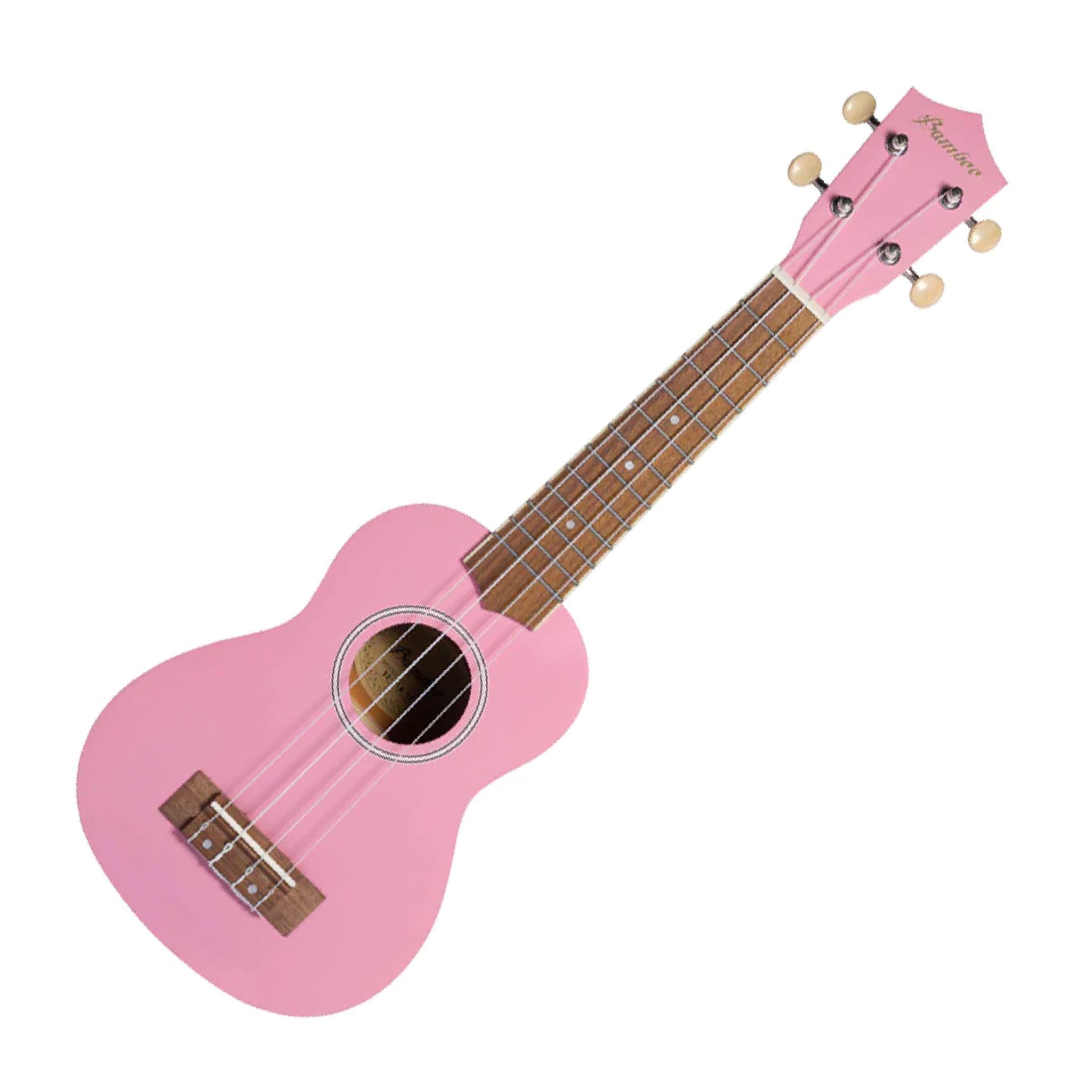 UKULELE BAMBOO SOPRANO ROSA CON FUNDA