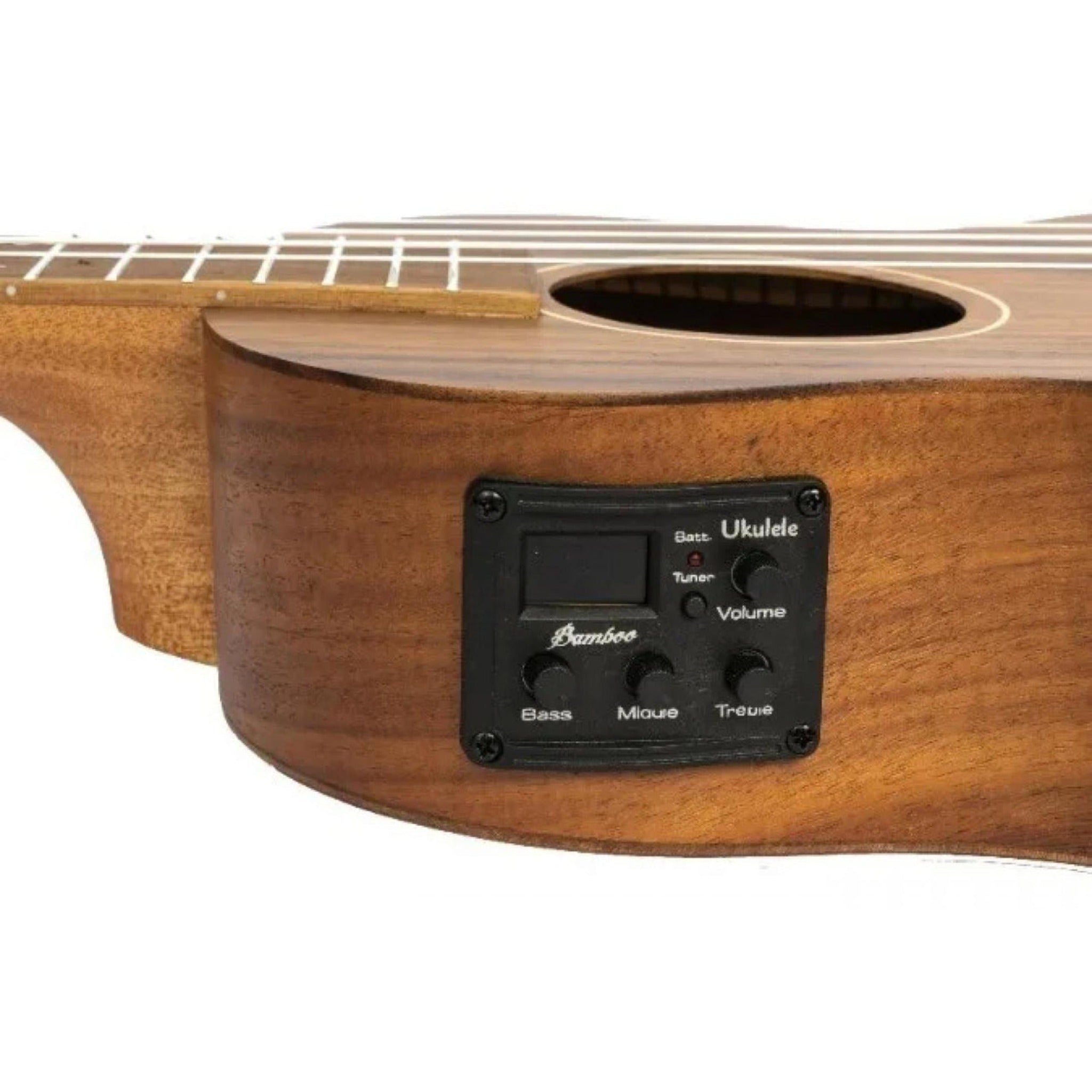UKELELE BAMBOO CONCIERTO ELECTROACUSTICA KOA FUNDA ACOLCH U-23