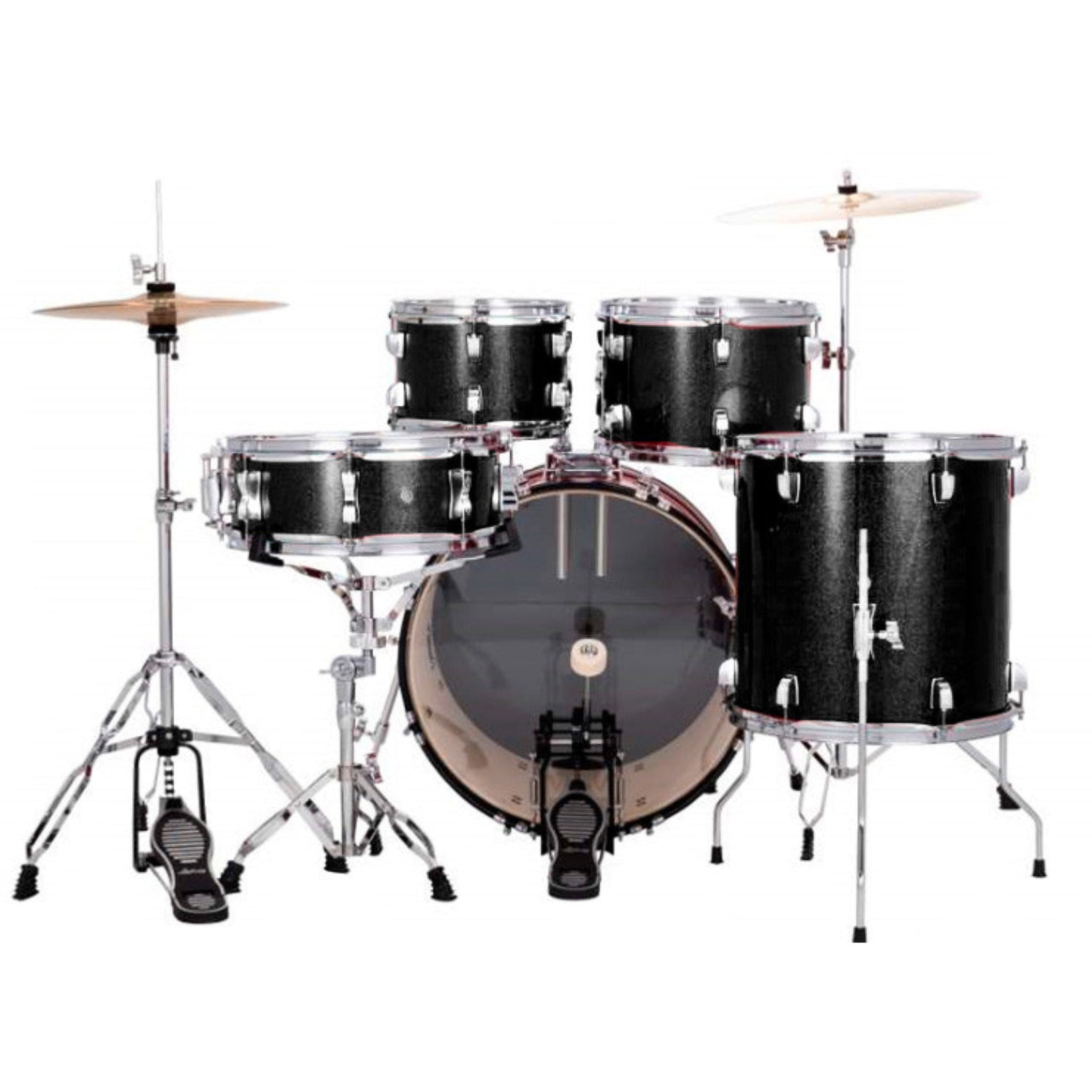 BATERIA LUDWIG ACCENT COLOR NEGRO C/BANCO/PLATILLOS