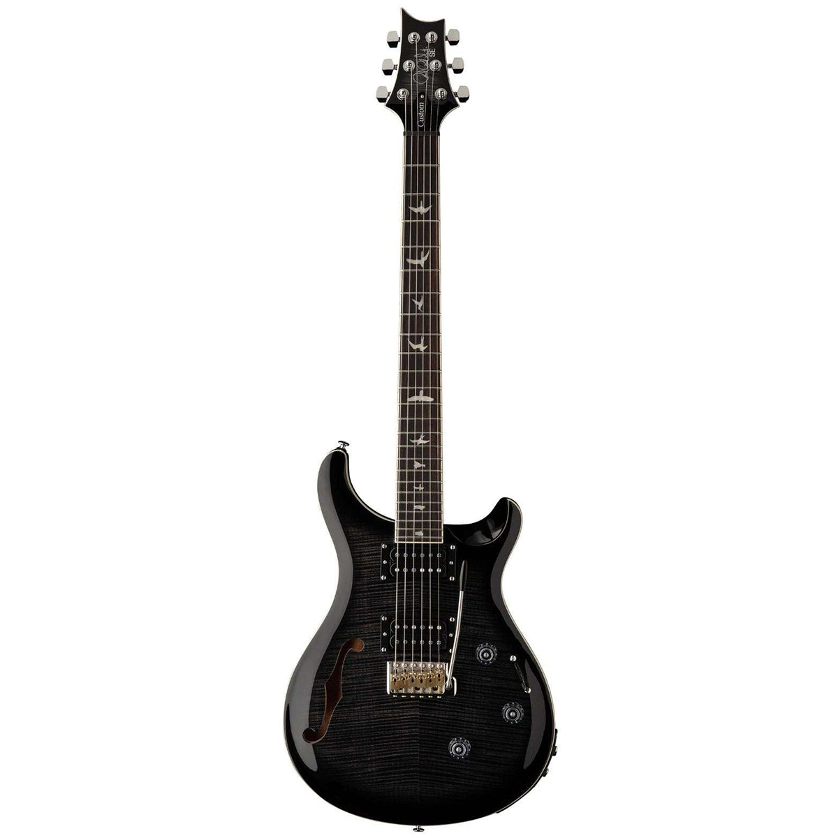 PRS SE CUSTOM 24 SEMI HOLLOW PIEZO CHARCOAL BURST GUITARRA ELECTRICA CON GIG BAG