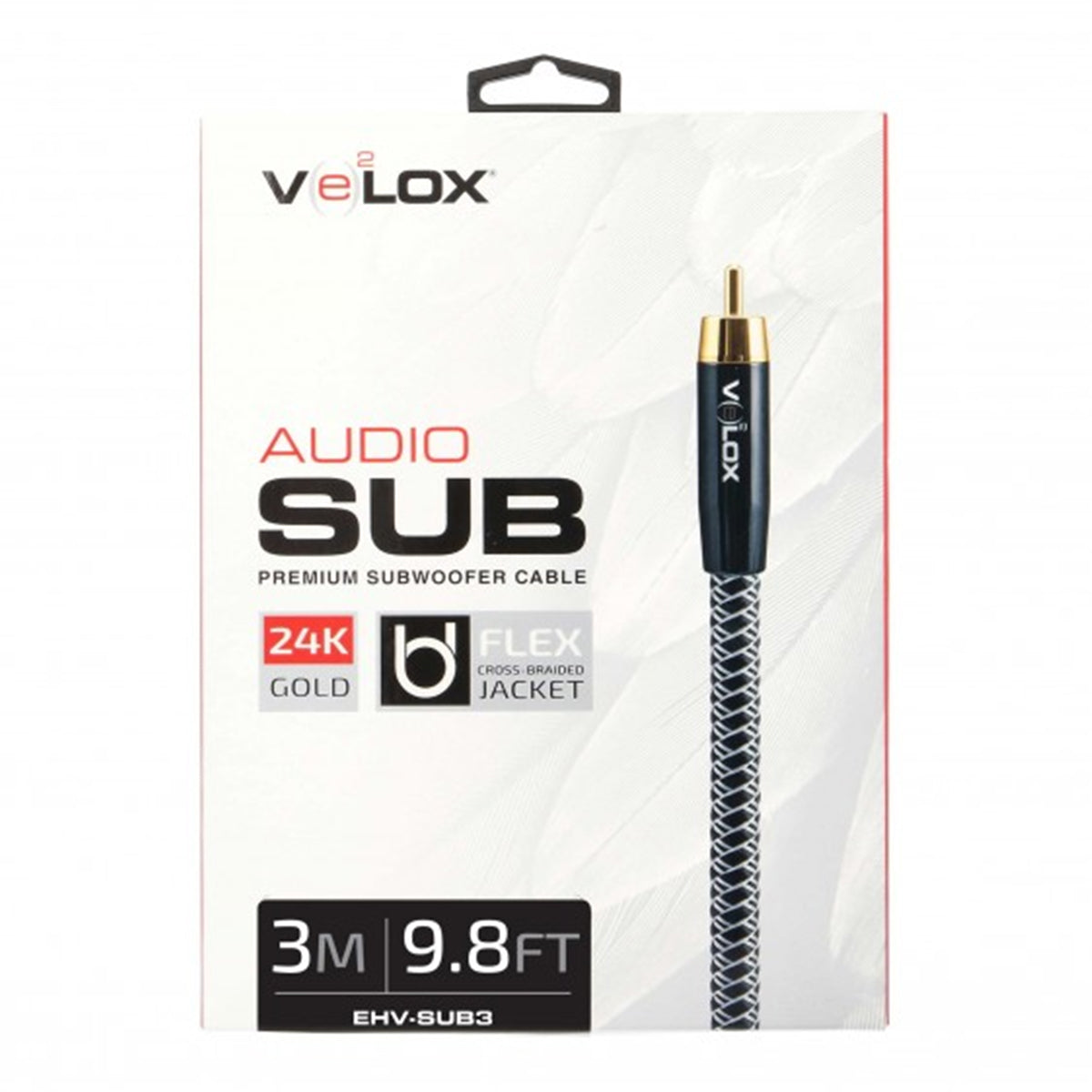 VELOX CABLE PREMIUM PARA SUBWOOFER 5M EHV-SUB5
