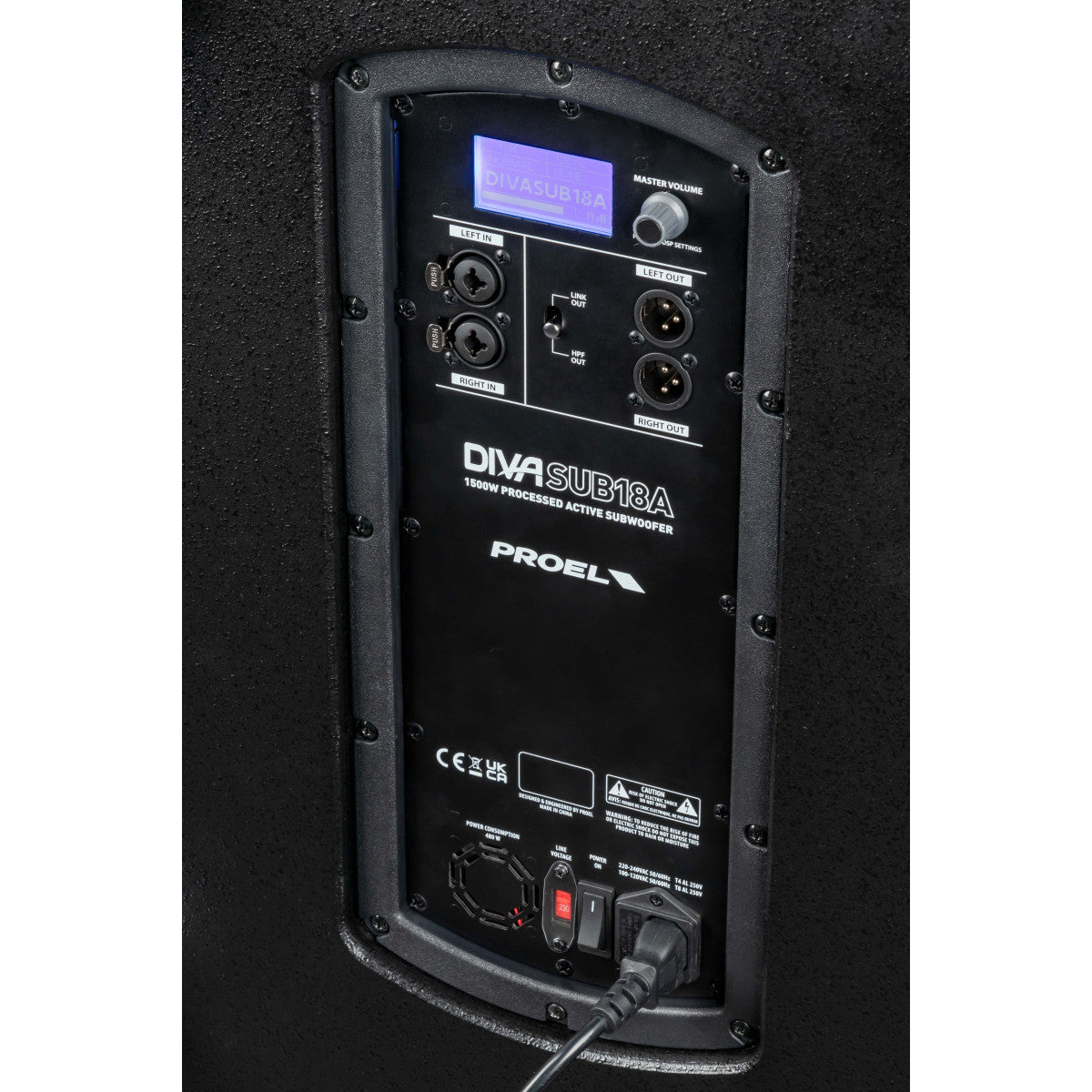 SUBWOOFER PROEL AUDIO 18" 1500W DSP DIVASUB18