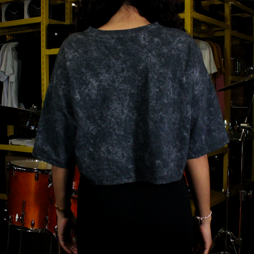 CROP TOP MANGA CORTA LOGO METALLICA MW