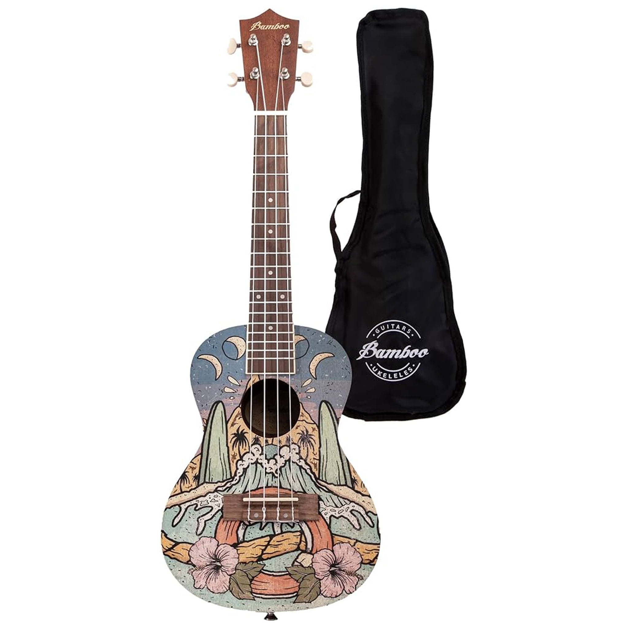 UKULELE BAMBOO CONCIERTO SAPELE COOL BEACH C/FUNDA