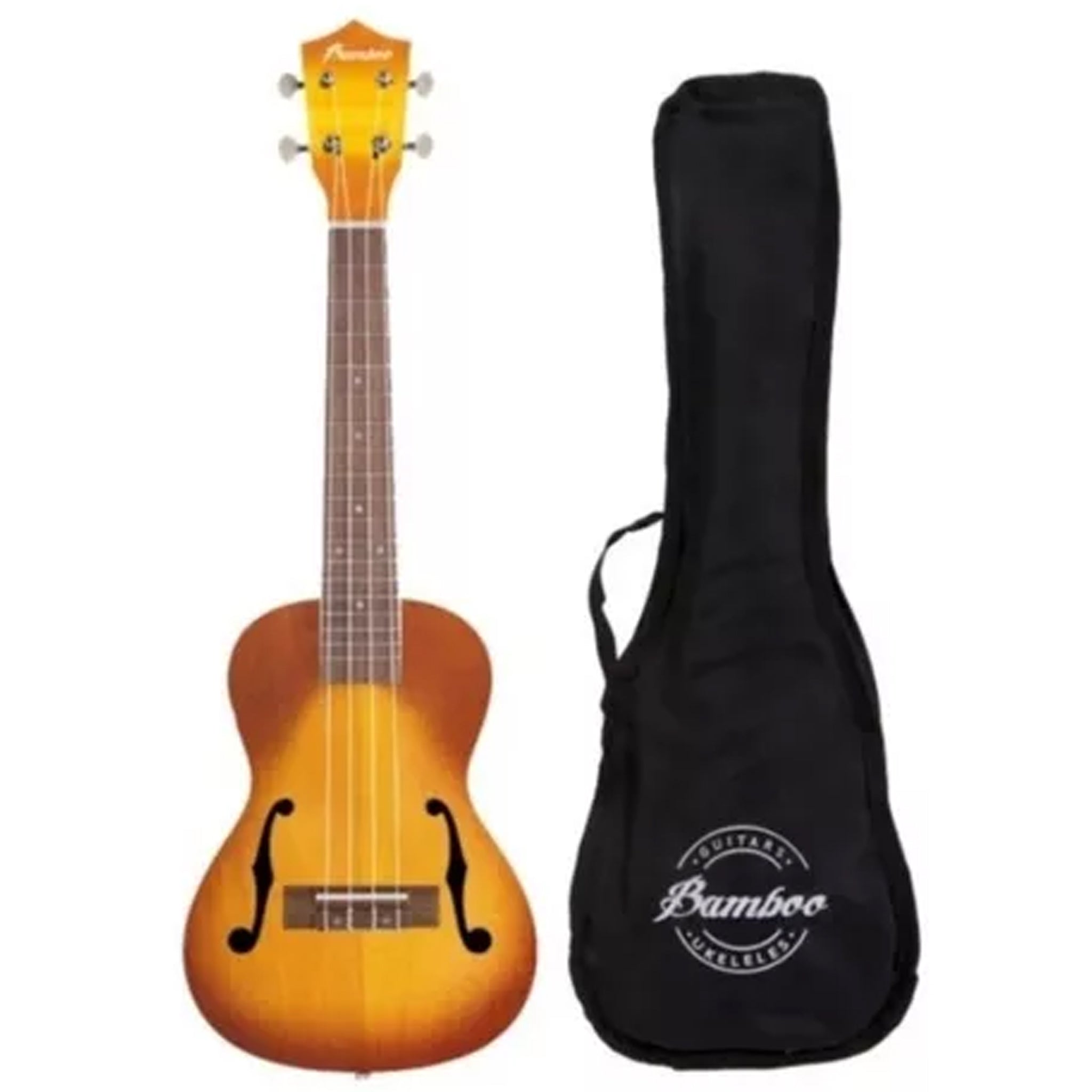 UKELELE BAMBOO CONCIERTO ELECTROACUSTICO VIOLIN SB U-23 C/FUNDA