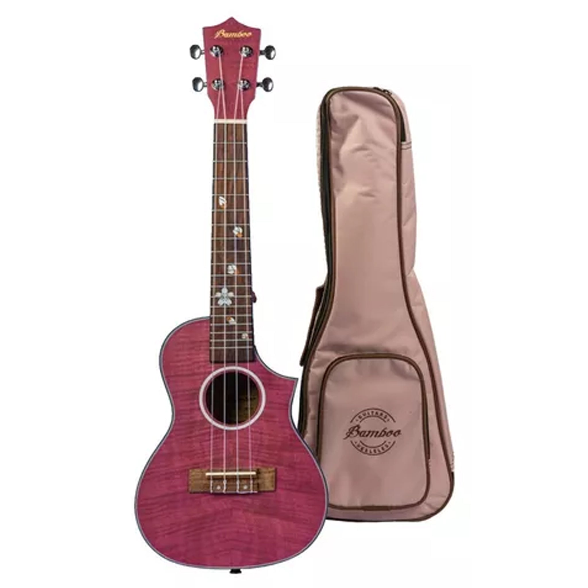 UKELELE BAMBOO CONCIERTO BLOSSOM PINK U-23 C/FUNDA