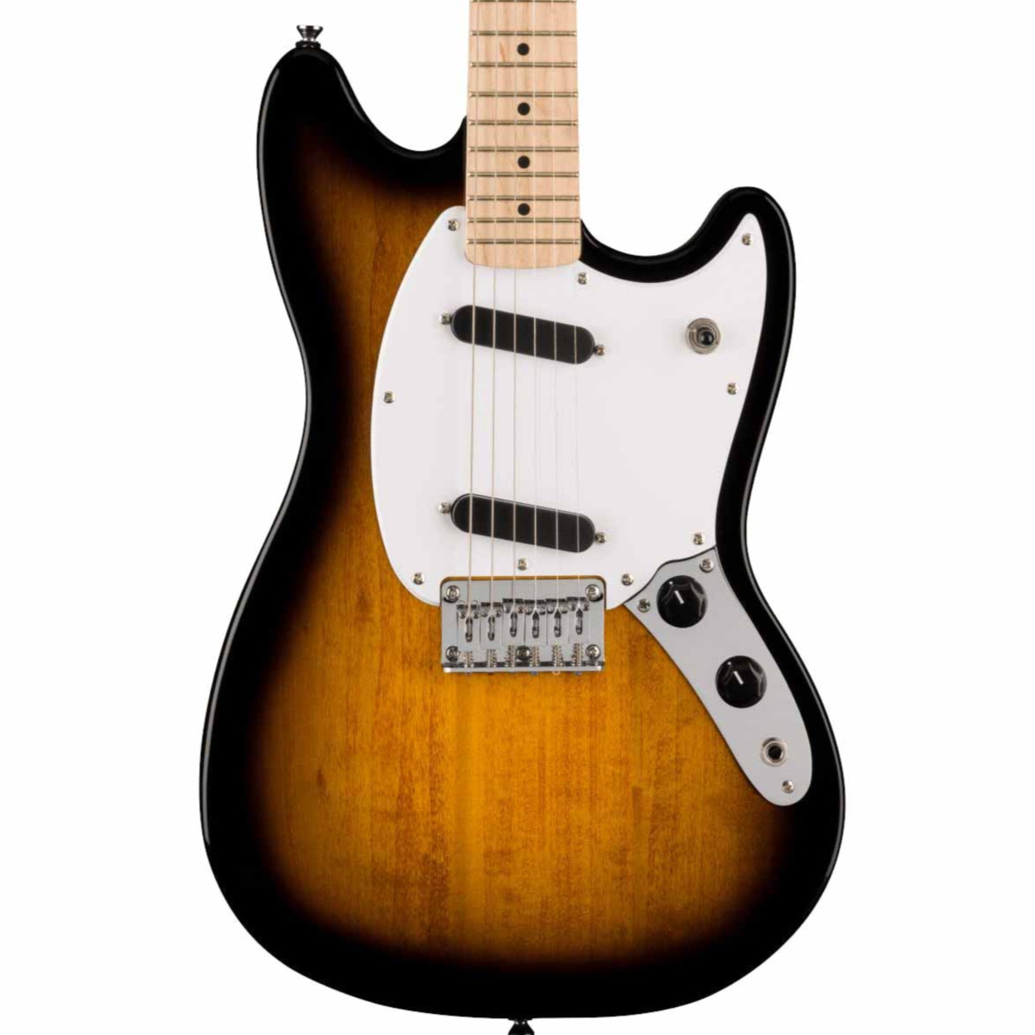 SQUIER SONIC MUSTANG 2-COLOR SUNBURST CON PICKGUARD BLANCO