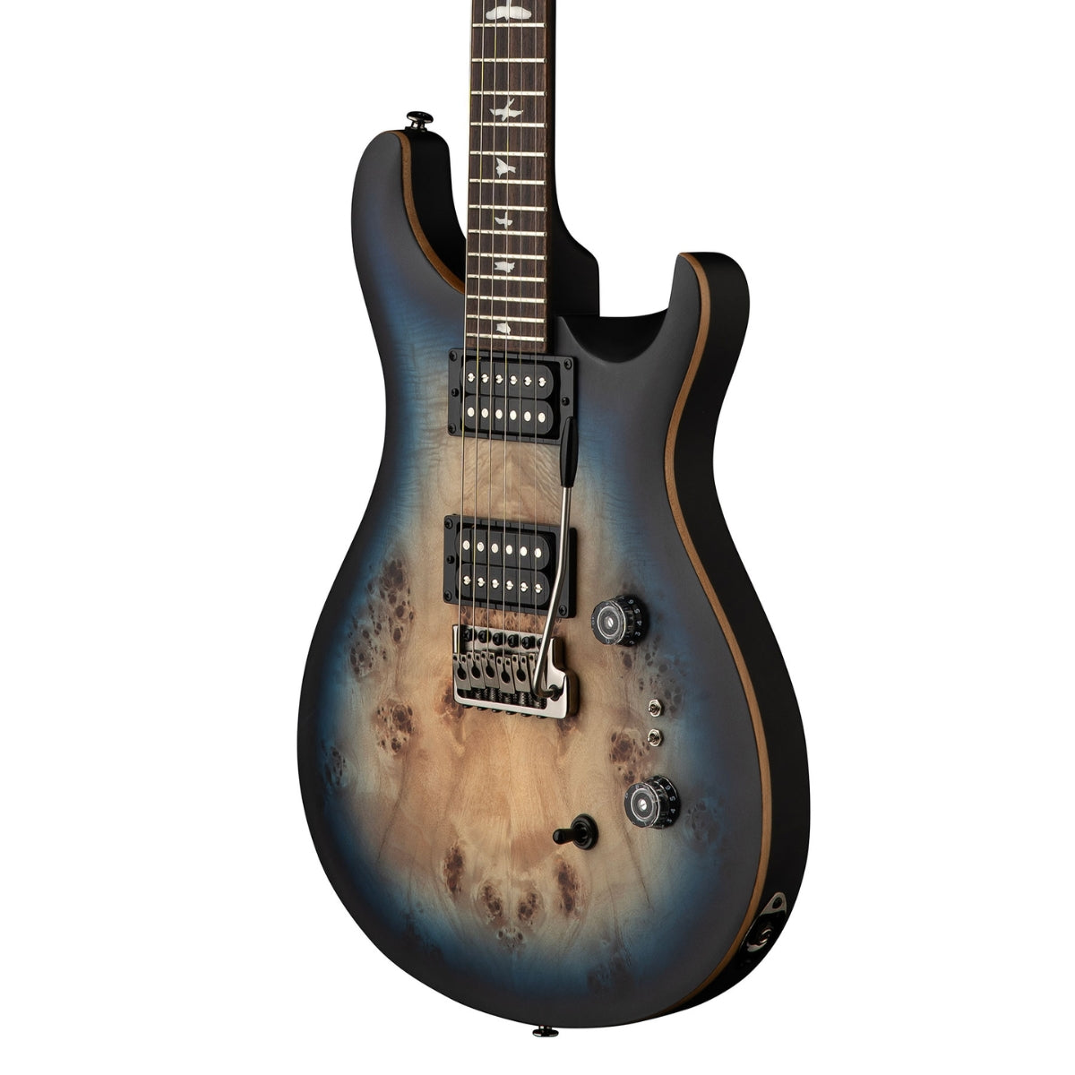 GUITARRA ELECTRICA PRS SE EXOTIC CUSTOM 24-08 POPLAR BURL LAKE BLUE MIDNIGHT BURST