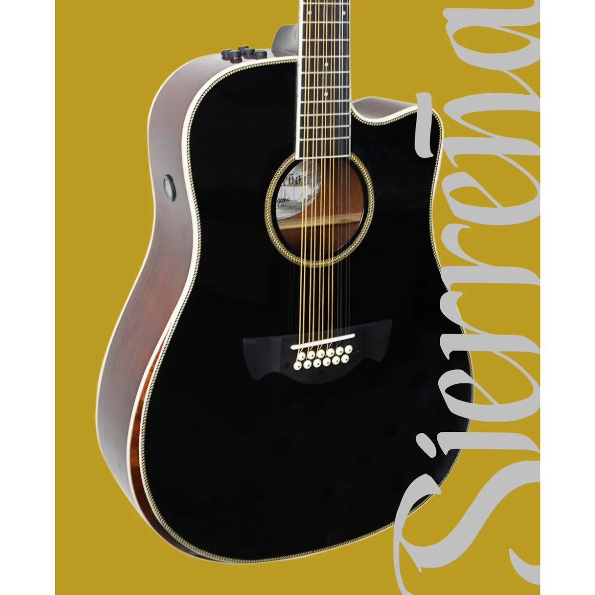 GUITARRA ELECTROACUSTICA DOCEROLA TAGIMA SIERREÑA NEGRA SIERREÑA-XII-EQ-BK