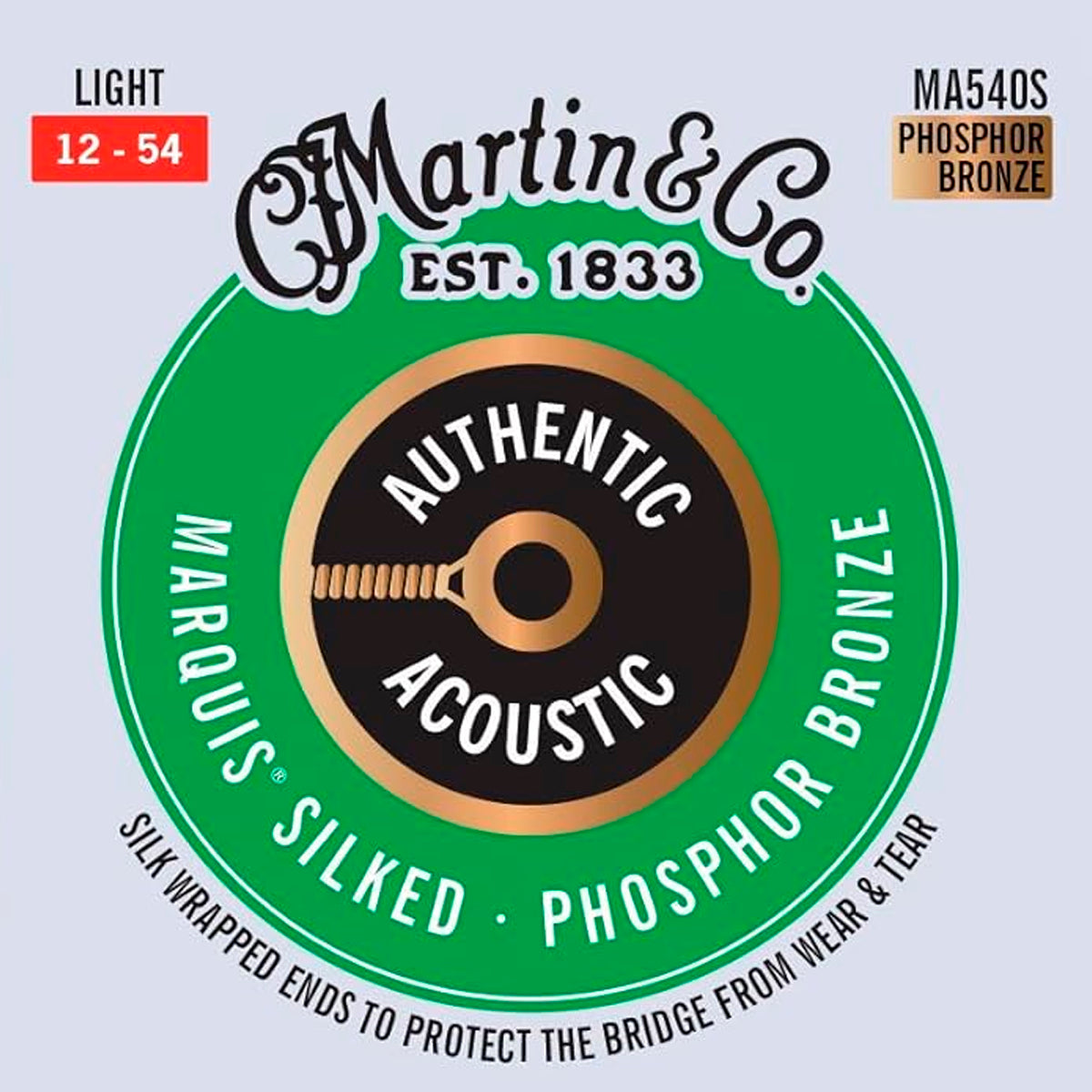 ENCORDADURA MARTIN AUTHENTIC ACOUSTIC PHOSPHOR BRONZE MA540S LIGHT 12-54 MARQUIS