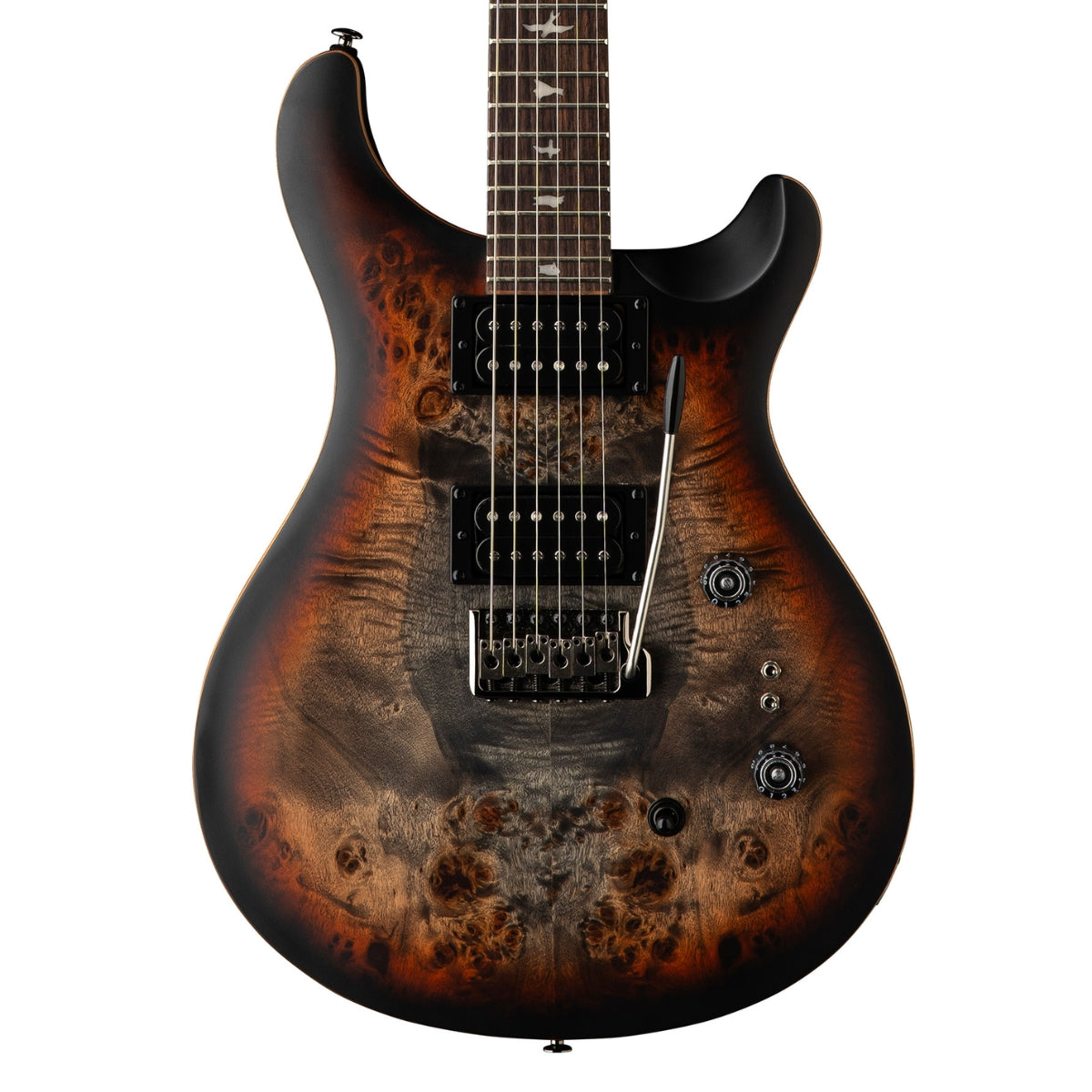 GUITARRA ELECTRICA PRS SE EXOTIC CUSTOM 24 POPLAR BURST CHARCOAL CHERRY MIDNIGHT BUST