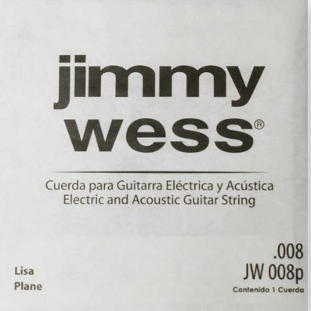 CUERDA P/GUITARRA ELECTRICA/ACUSTICA JIMMYWESS LISA 008
