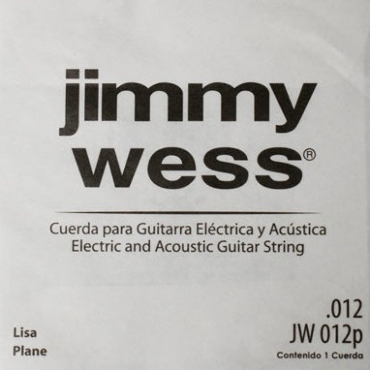 CUERDA P/GUITARRA ELECTRICA/ACUSTICA JIMMYWESS LISA (012)