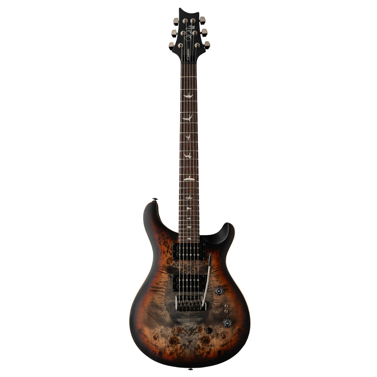 GUITARRA ELECTRICA PRS SE EXOTIC CUSTOM 24 POPLAR BURST CHARCOAL CHERRY MIDNIGHT BUST