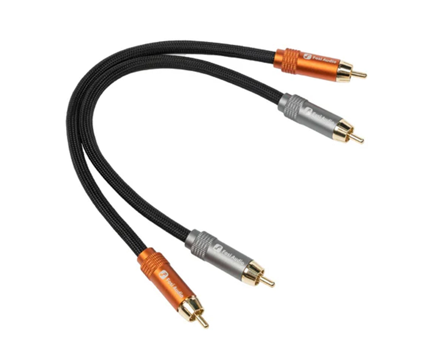 Cable de Audio Estéreo 2 RCA Macho a 2 RCA Macho Fosi Audio Chapado en Oro 0.3m