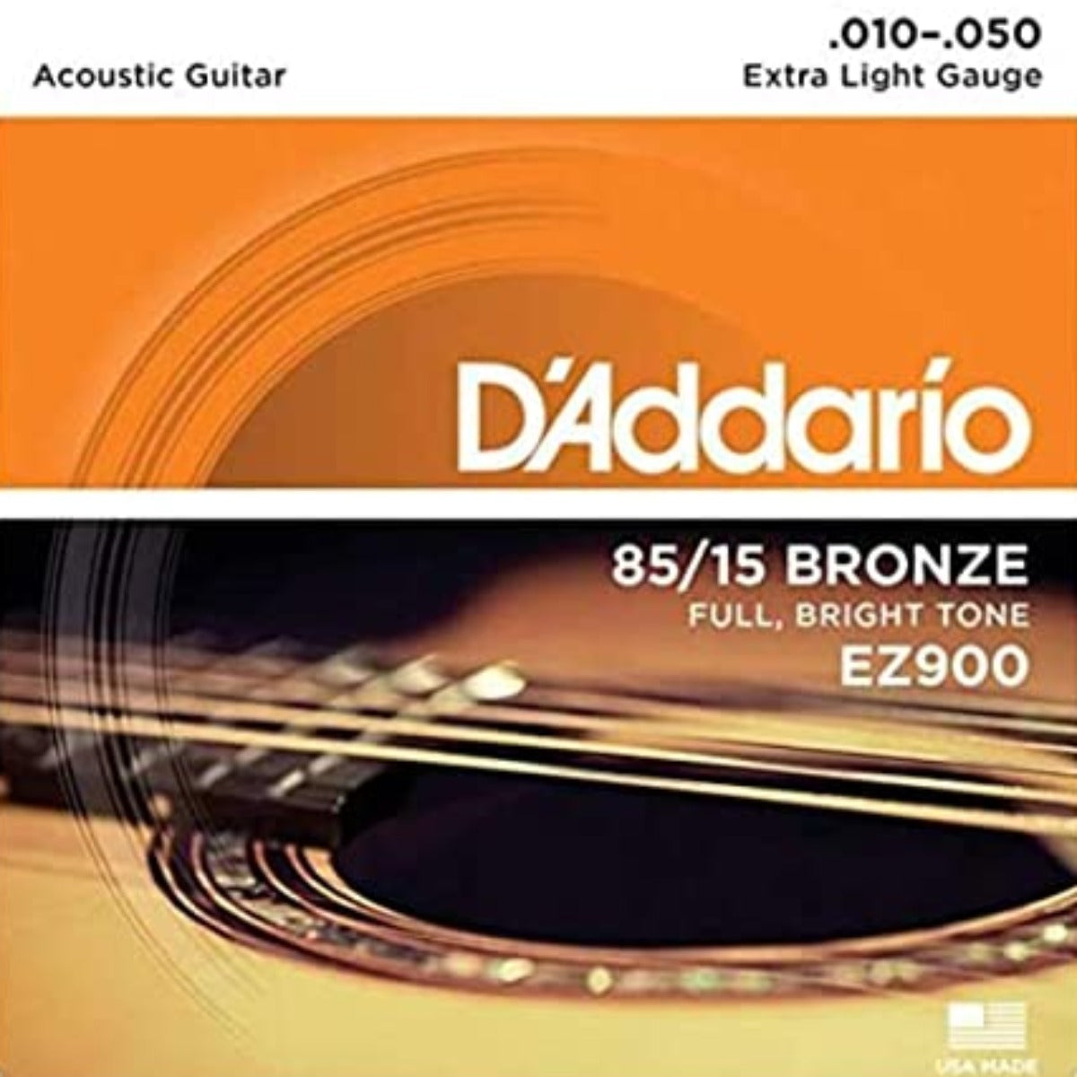 ENCORDURA DADDARIO P/ GUITARRA ACUSTICA BRONZE 85/15 10-50 EZ-900