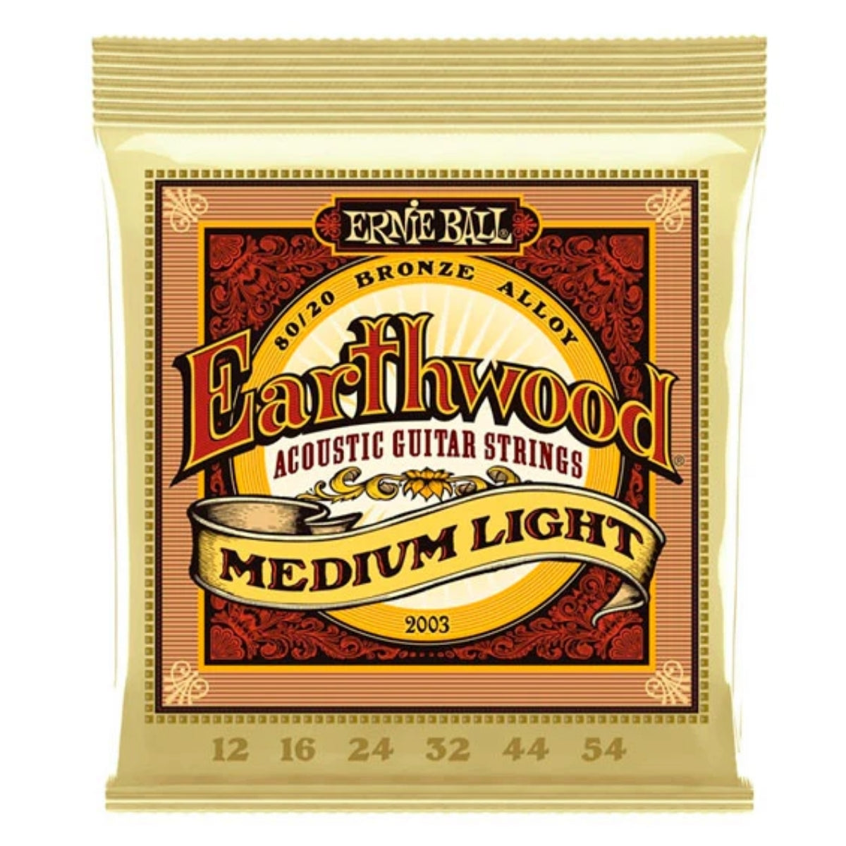 ENCORDADURA ERNIE BALL EARTHWOOD MEDIUM 2003 BRZ 12-54