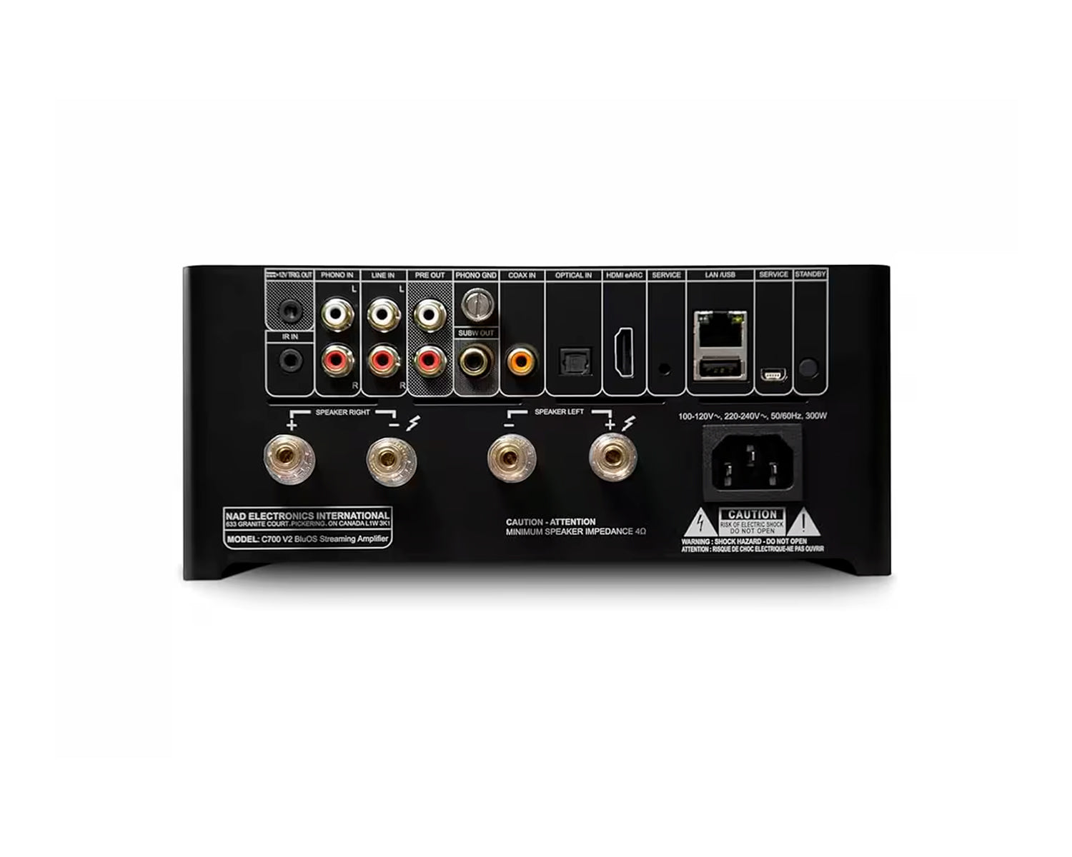 Amplificador de Streaming NAD C 700 V2 BluOS Hi-Res