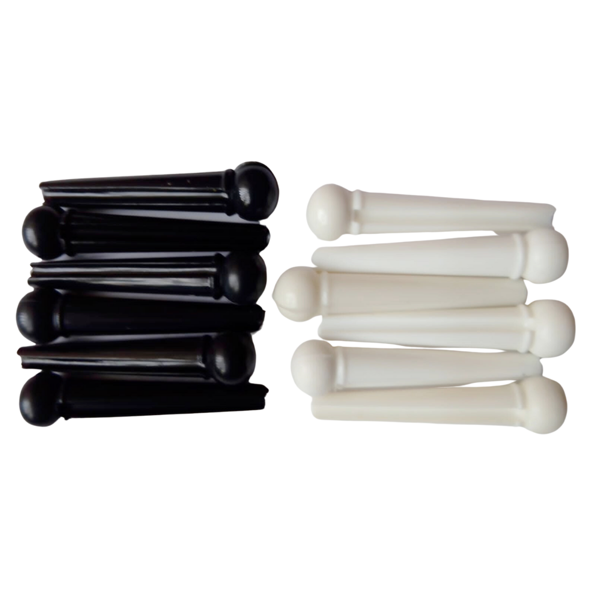 BOTON P/PUENTE GUITARRA PLASTICO NEGRO/BLANCO